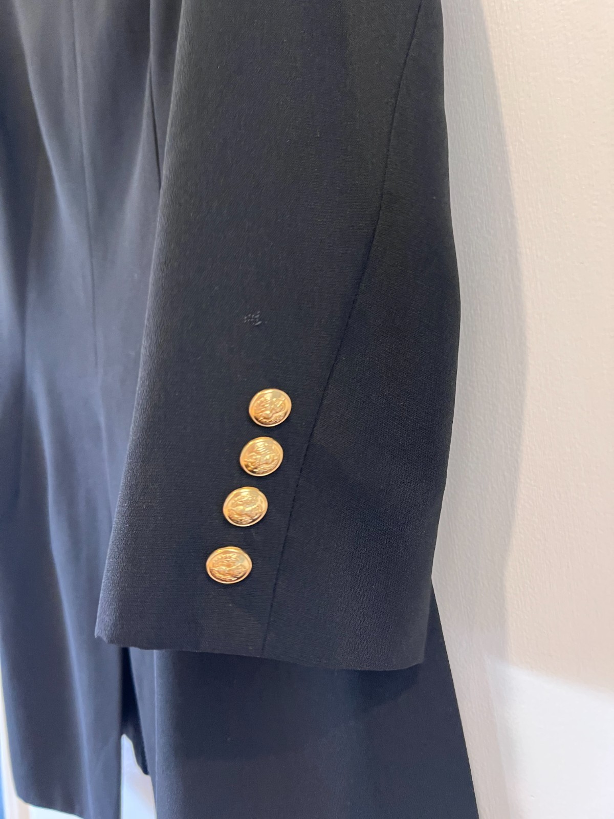 VTG Neiman Marcus Black Tunic Jacket Size 10 90s Y2K Structured Minimalist Blaze