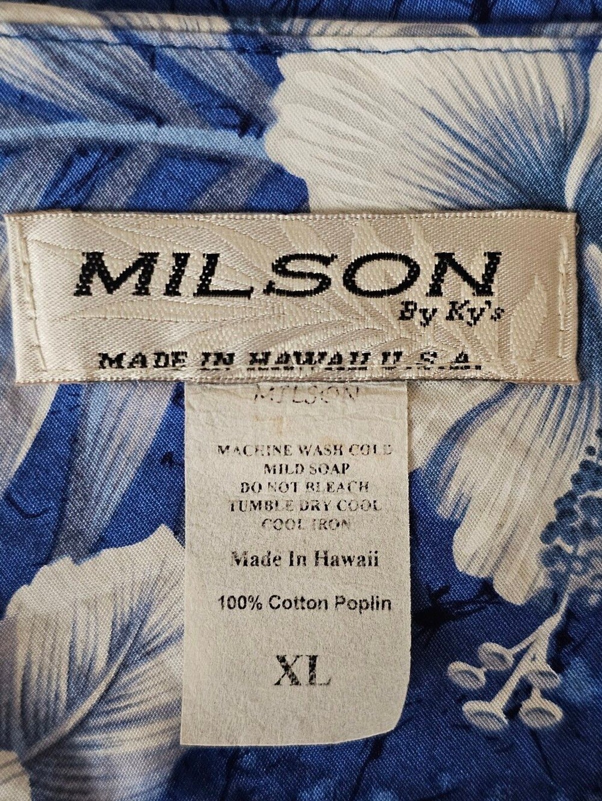 Milson By Ky’s Hawaii Tropical Blue White Floral Sundress Sz XL Resort Beach