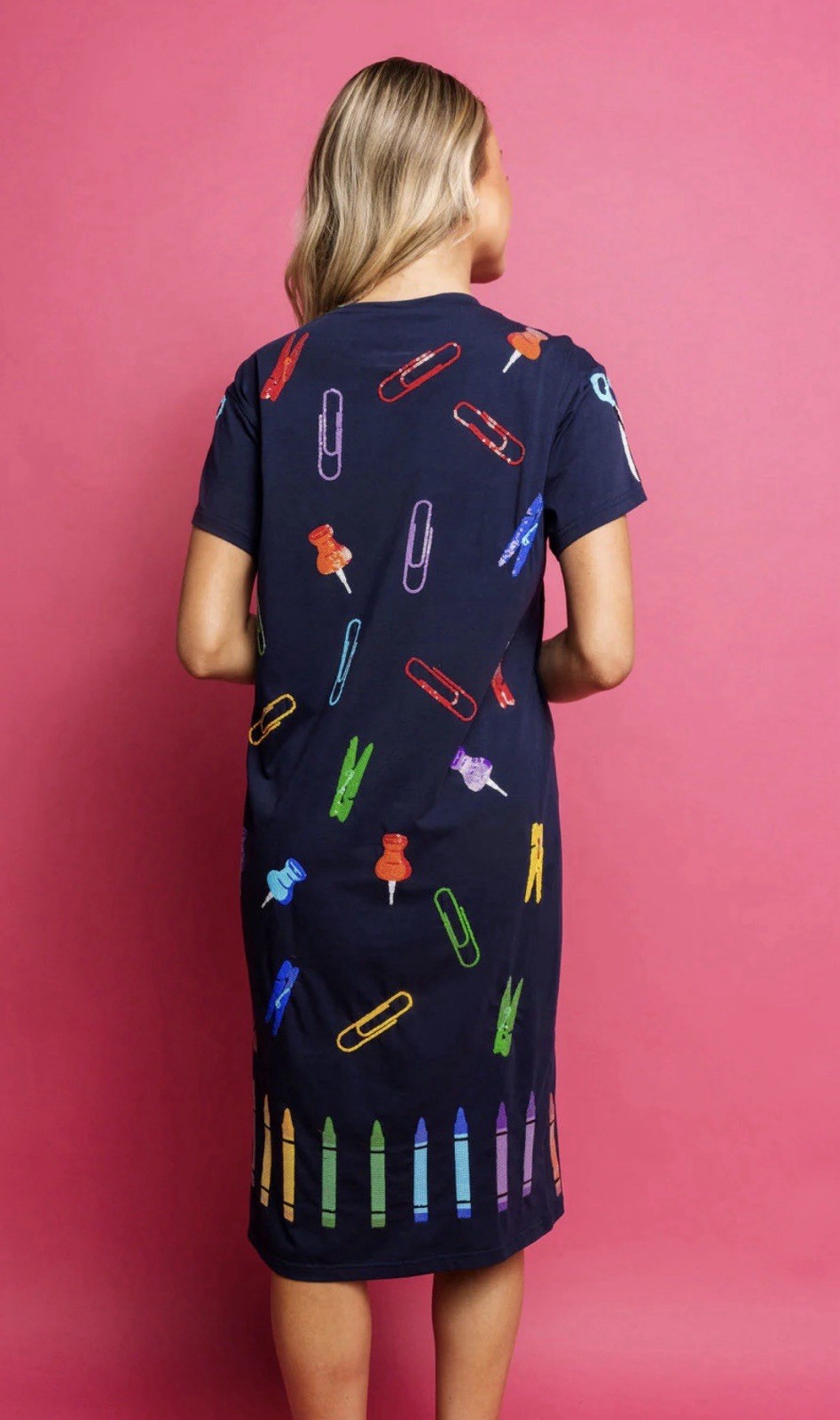 🖍️📎📌Queen Of Sparkles XS Sequined School Supplies Dress EUC