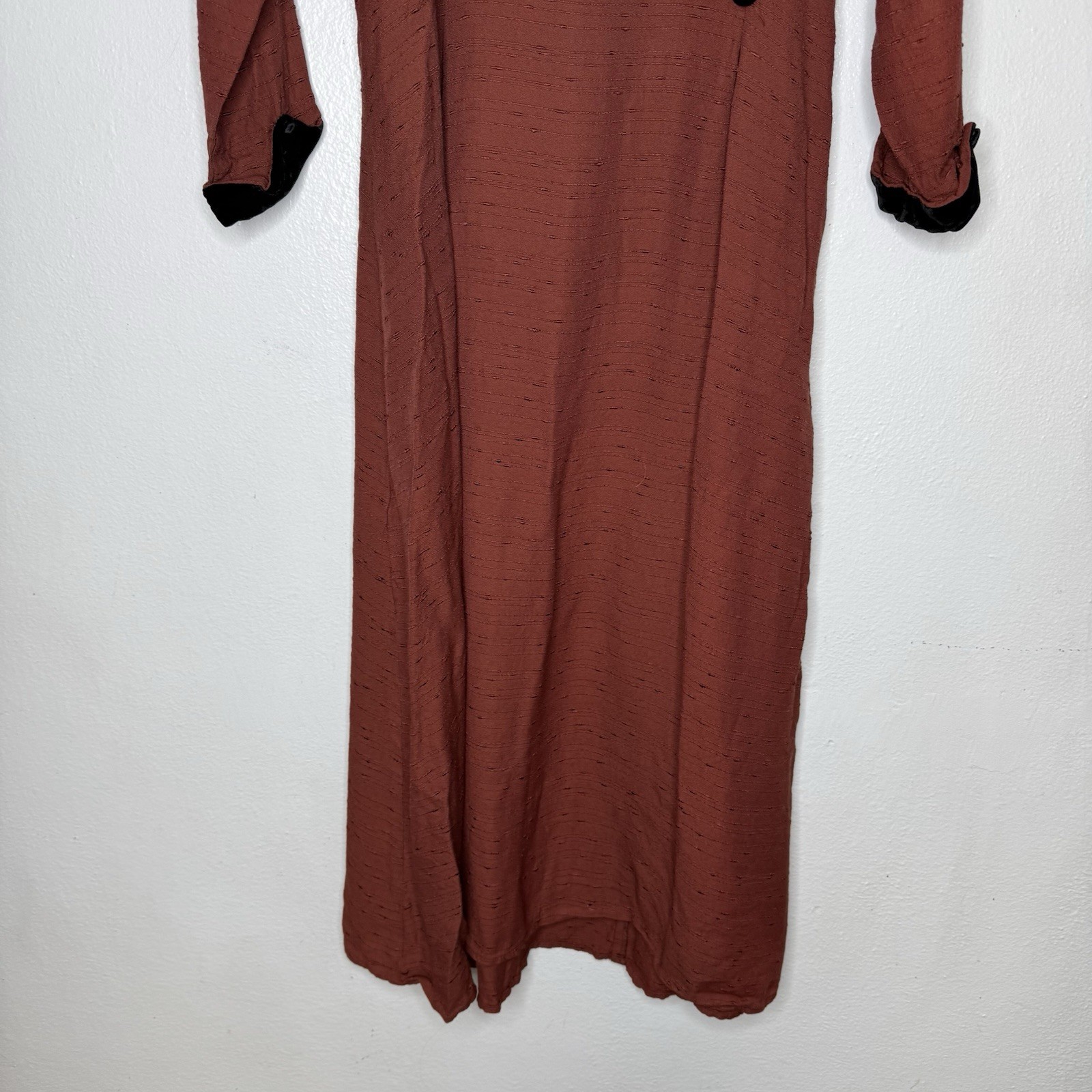 Hanna For La Journee Retro Rockabilly Long Sleeve Dress Velvet Details