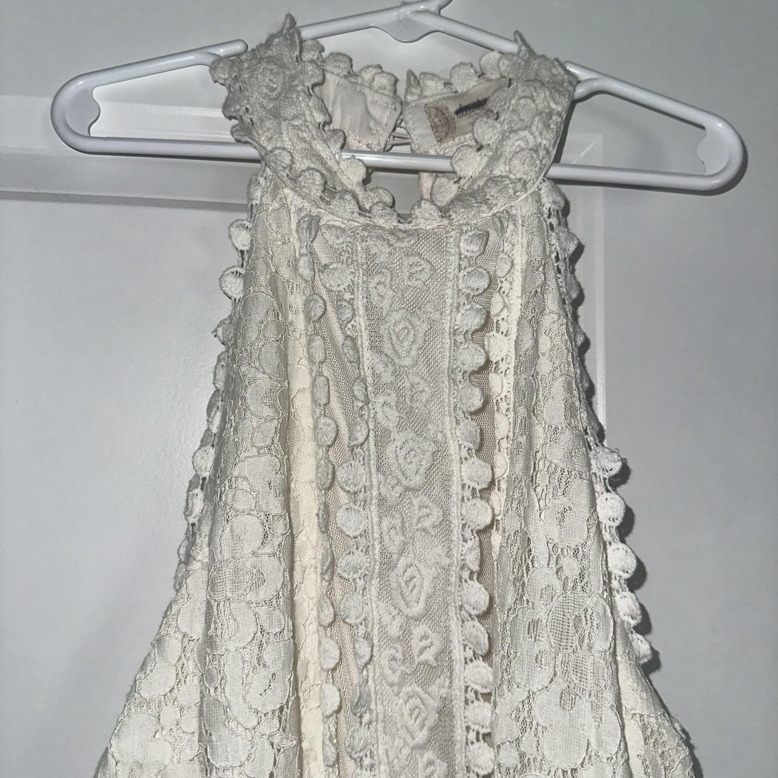 Altar’d State XS White Ivory Floral Lace Cotton Blend Vintage Cocktail Dress