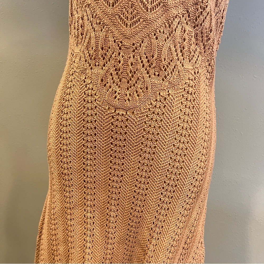 Freshman 1996 Pink Knit Sleeveless v-neck mini Dress size small
