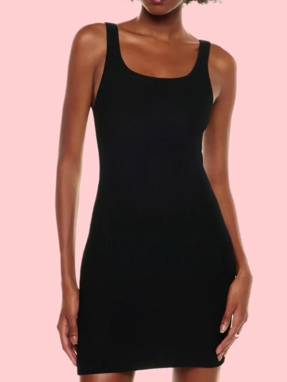 Aritzia Babaton Black Sculpt Knit Tank Mini Dress Size Medium