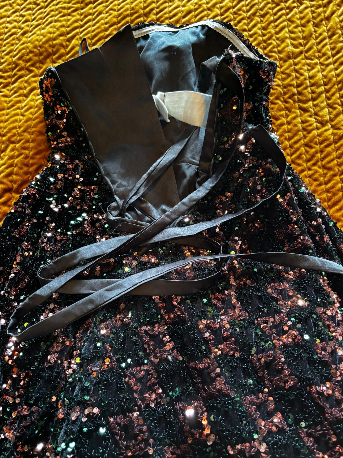 Black And Copper ball gown