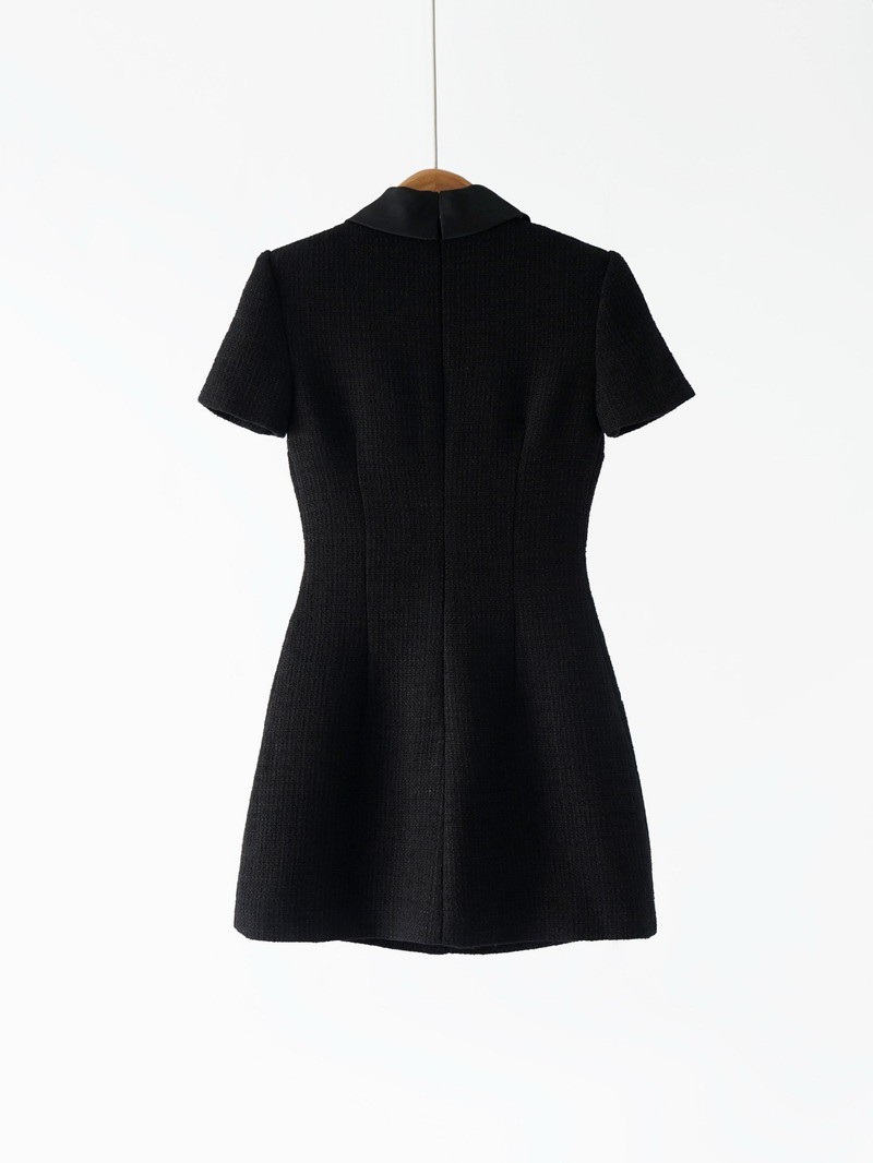 Self-Portrait Dress Black Bow Short A-line Dress Womens
