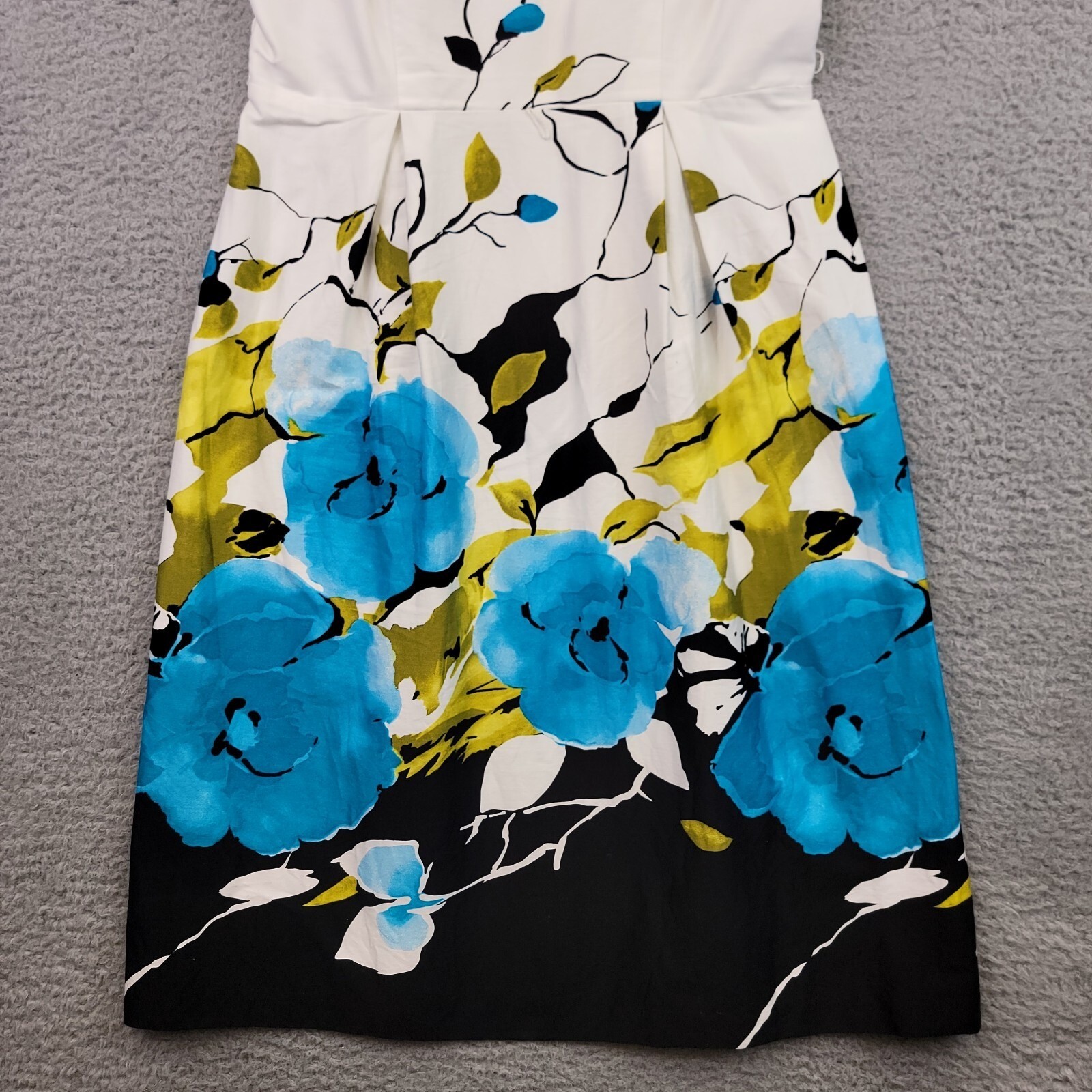 Wedding Guest Dress Womens 10 Blue Floral Classic Preppy Coastal Party Style