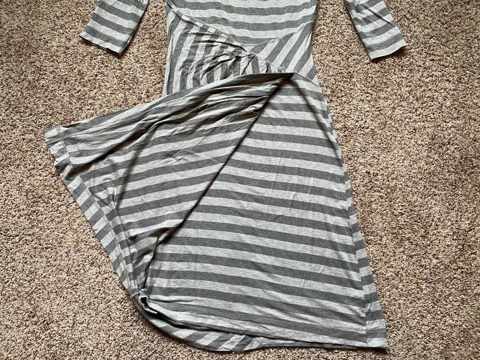 Athleta Splendor Lotus Wrap Striped Dress Medium Tall MT