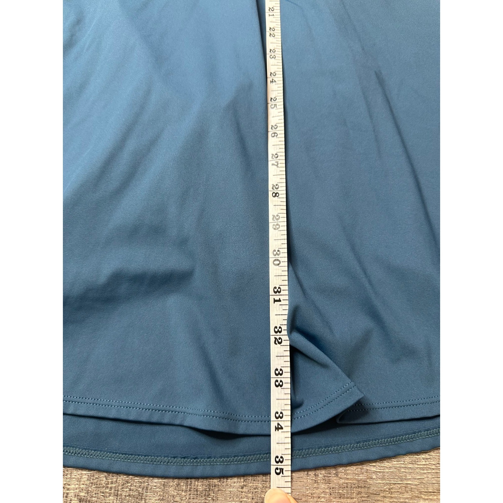 Halara Softlyzero Airy Exercise Dress Teal Blue Halter Twist Back Size M Long