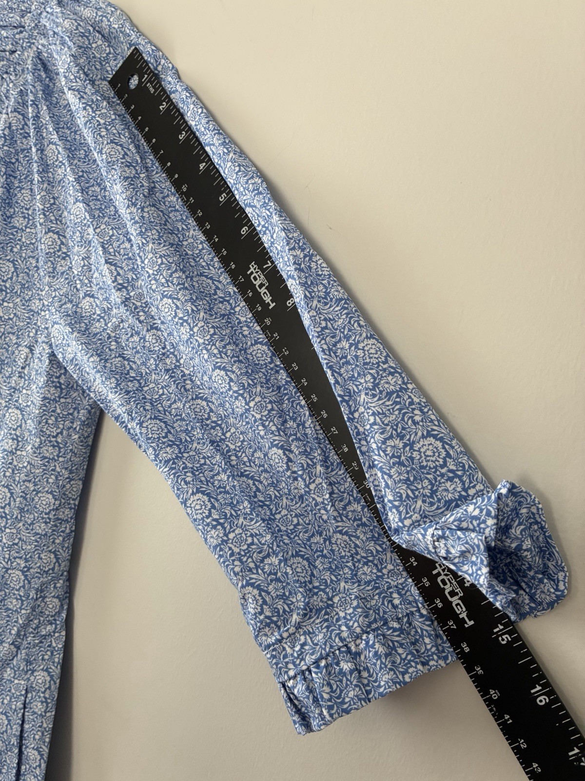 Sara Campbell Chantel Organic Cotton Dress French Blue Floral Size S NWT