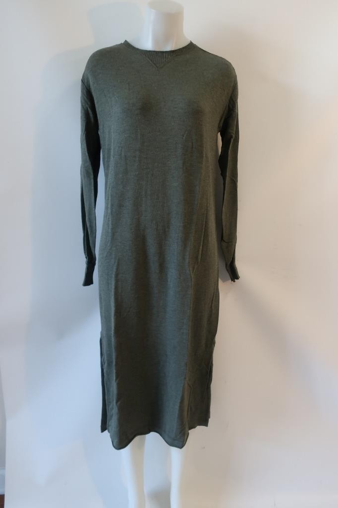 NWT Womens Rag & Bone (Item- 51) Heather Army Green Townes Midi Dress M