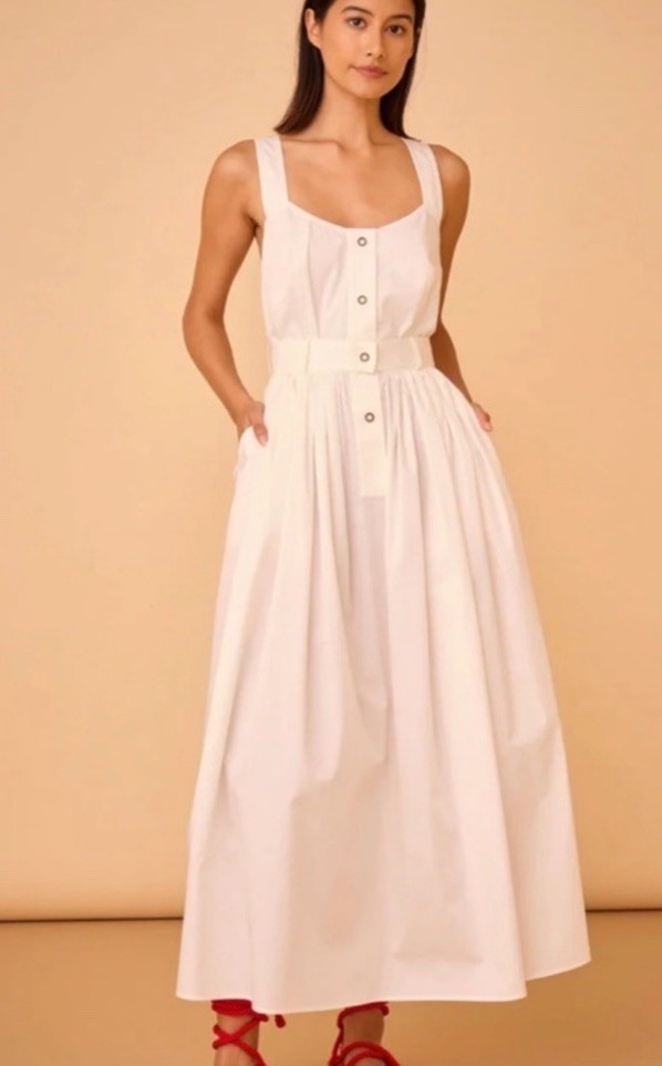 Hunter Bell Cleo Dress in Bright White Size 4