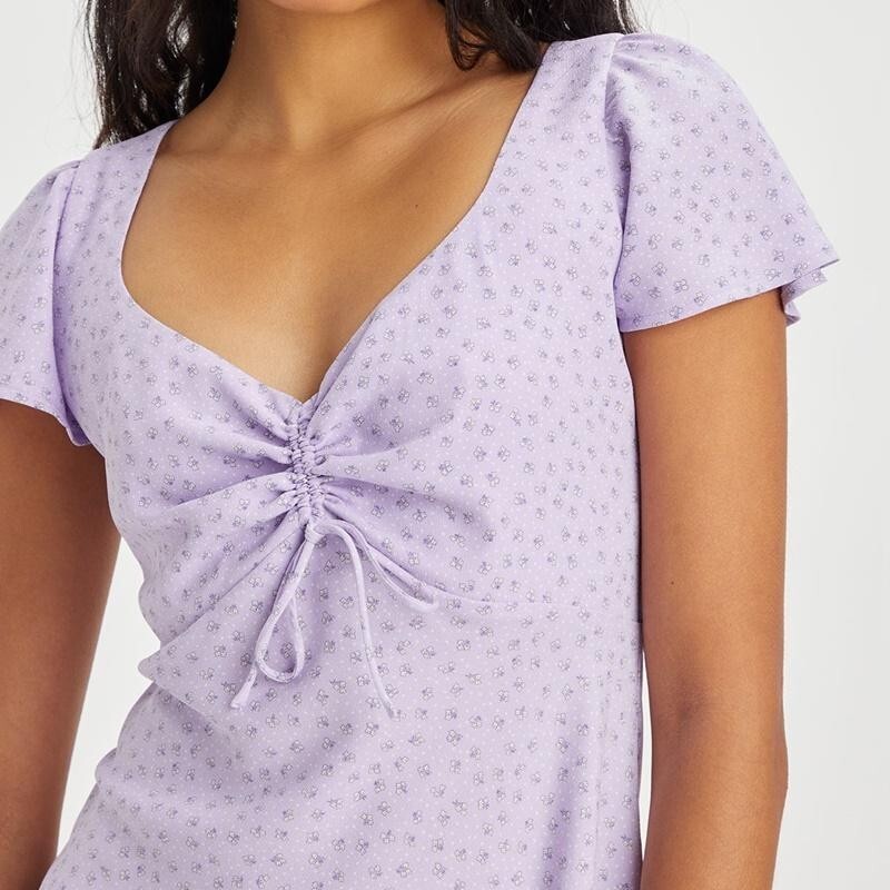 Levi’s Women’s Skylar Flutter Sleeve Dress Size XS Purple Rose New