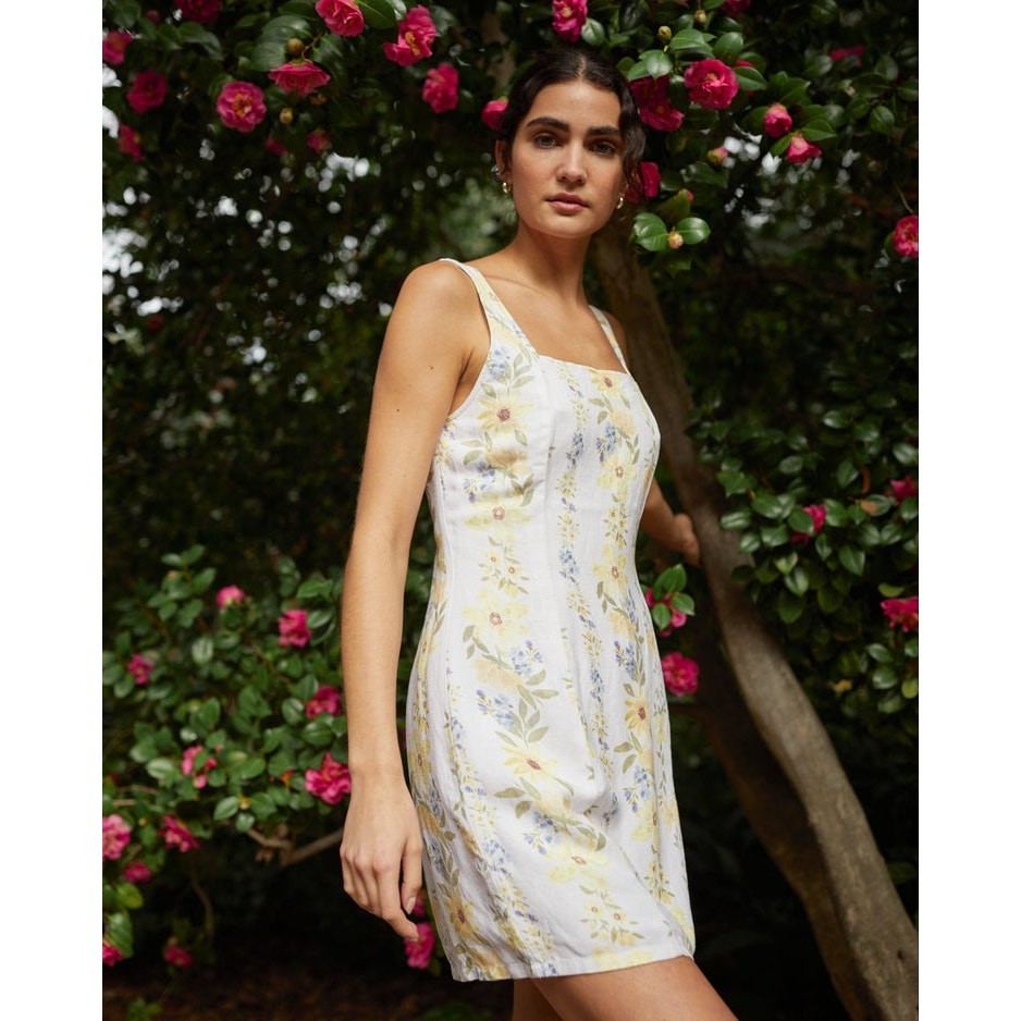 NWT Bella Dahl Whit Floral Mini Dress Size Small