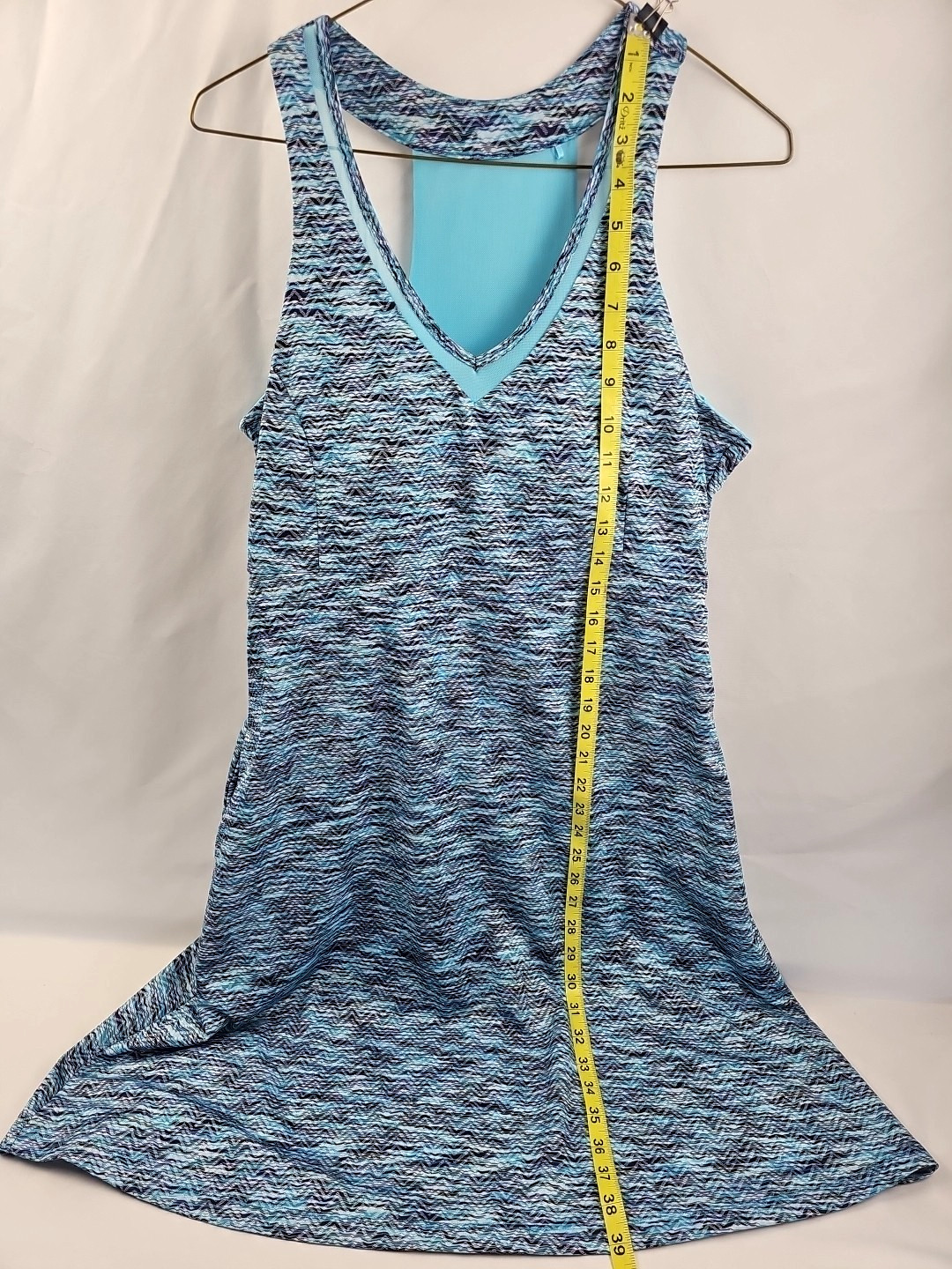 MPG Athletic Mesh Racerback Dress Built In Bra Side Pockets Women’s Lg NWOT