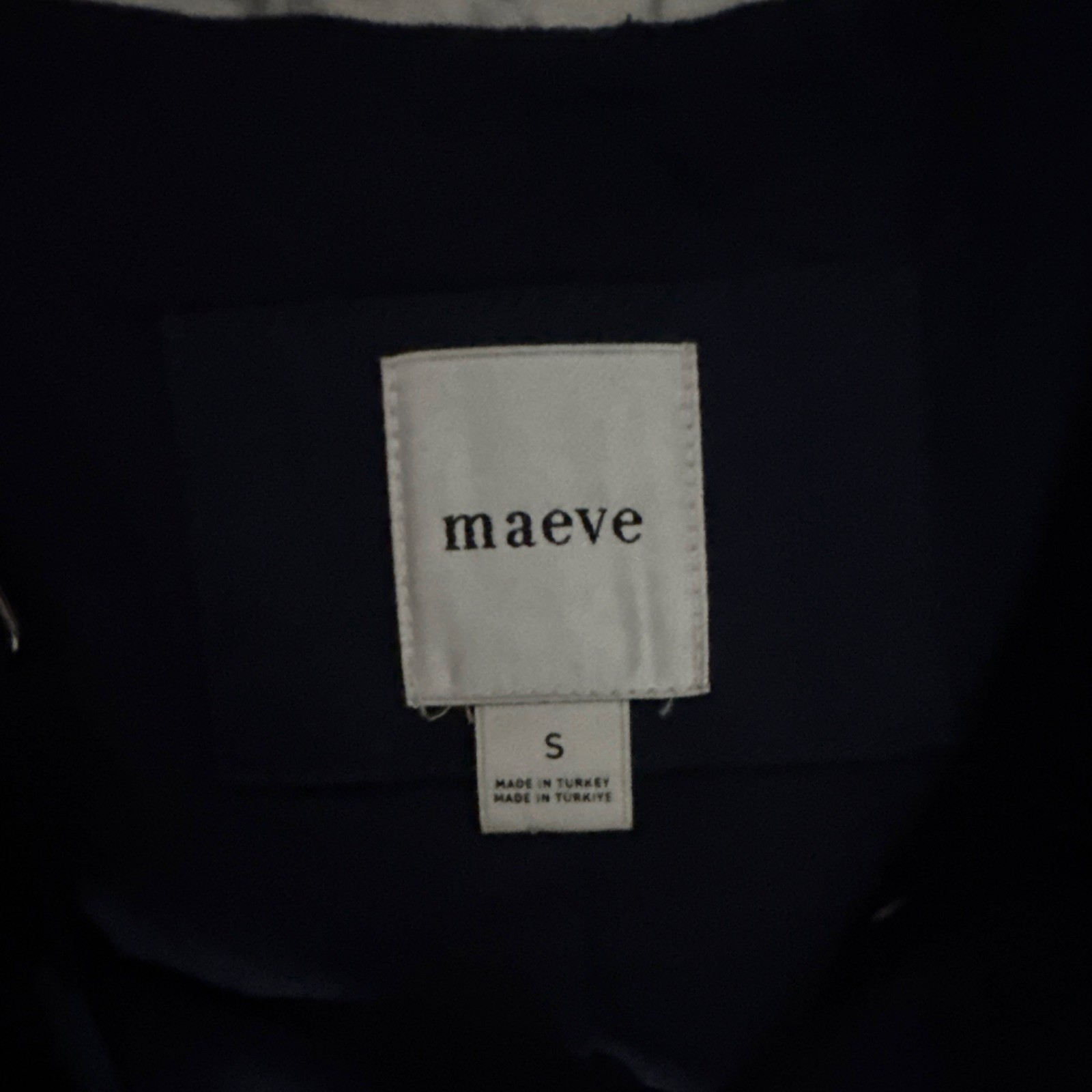 Maeve Blue Solid Sleeveless Square Neck Mini A-Line Dress Women’s Size S