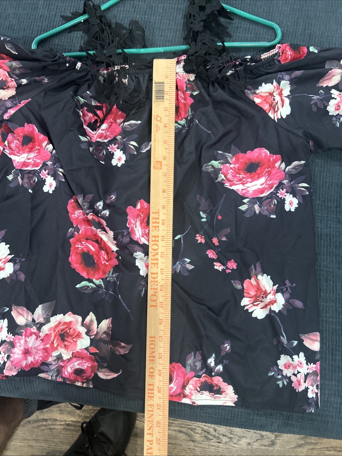 Floral Top Long Sleeve 2XL 100% Polyester