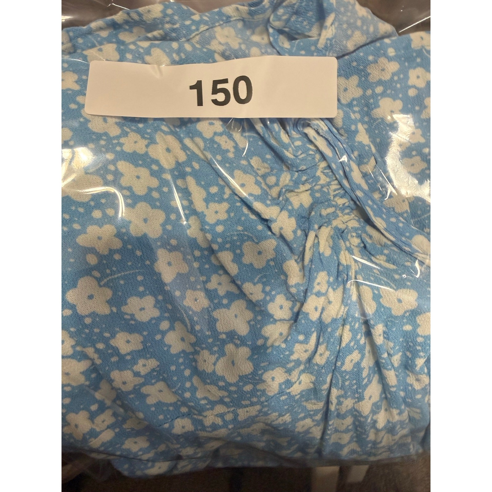 American Eagle Blue Floral Halter Mini Dress Women’s Large Boho Tie Back NWT