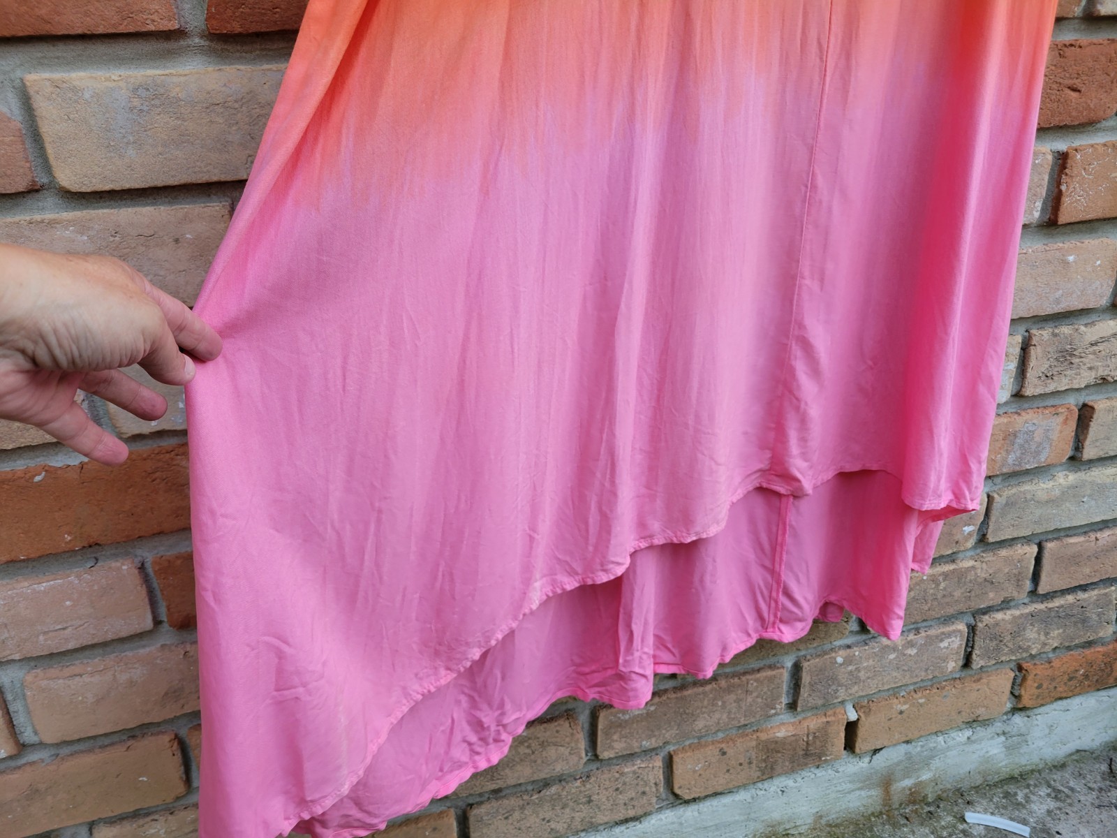 NWT Mud Pie Women’s Malone Tie Dye Maxi Pink Dress Sz Large Pockets *Read*