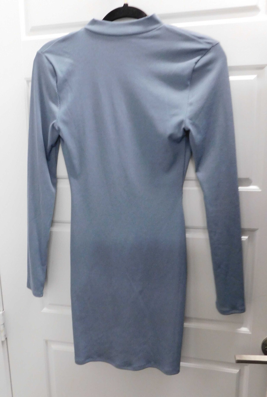 New MICHAEL COSTELLO x REVOLVE Long Sleeve Mini Dress Dusty Blue Size L