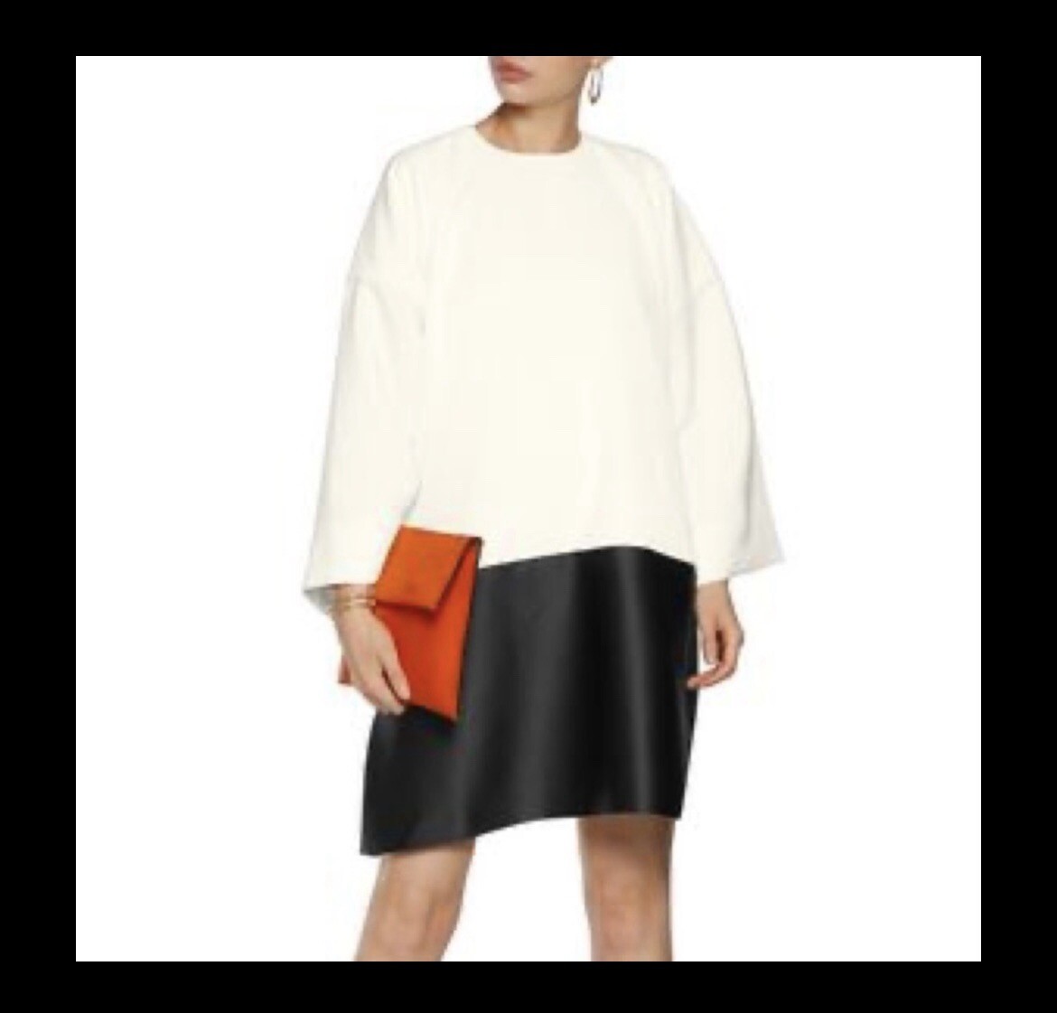 SOLACE LONDON Black Cream Boxy Dress Size US 4 / US 8