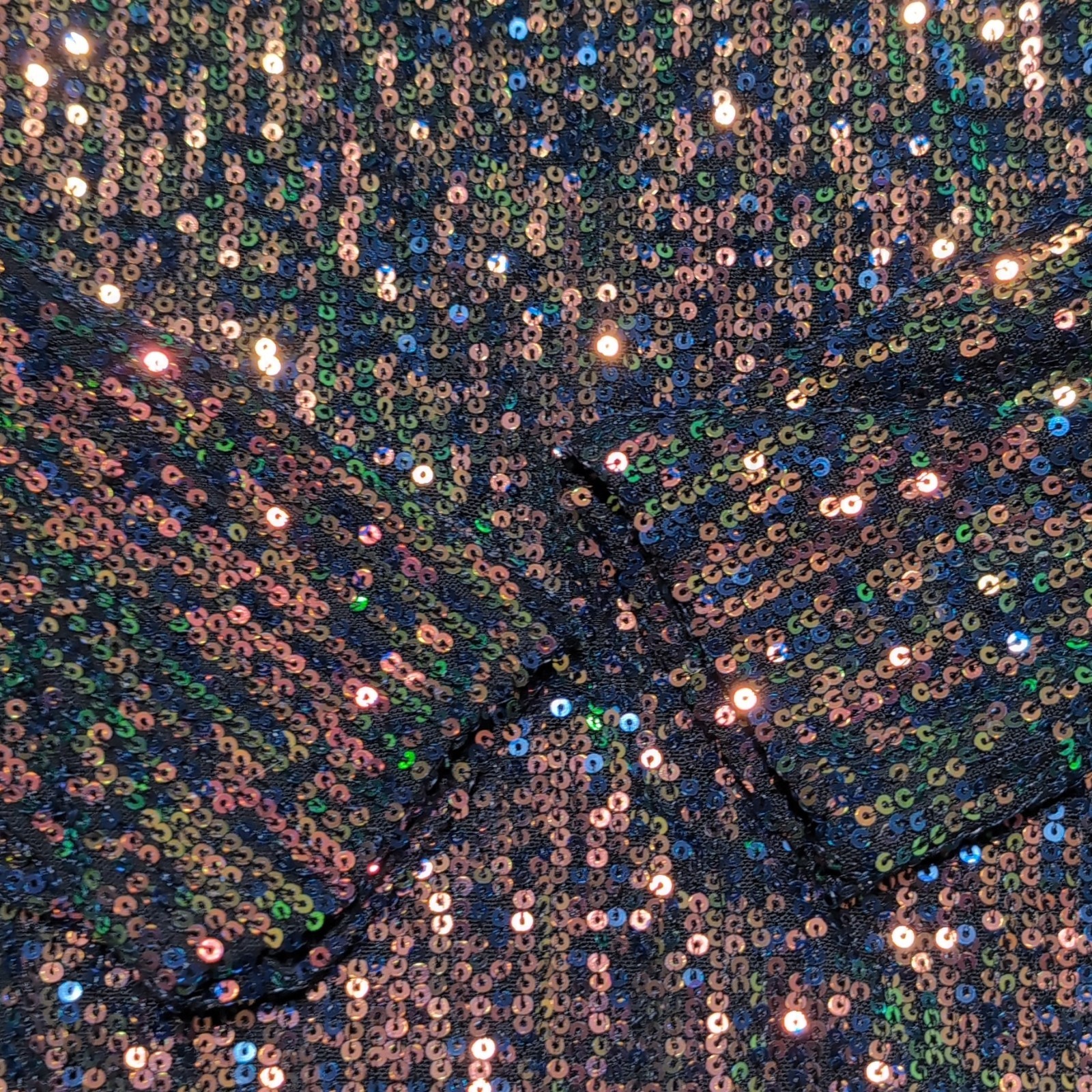 Art Class Sequin Long Sleeve Lined Mini Dress Black/Multicolor L (10/12)