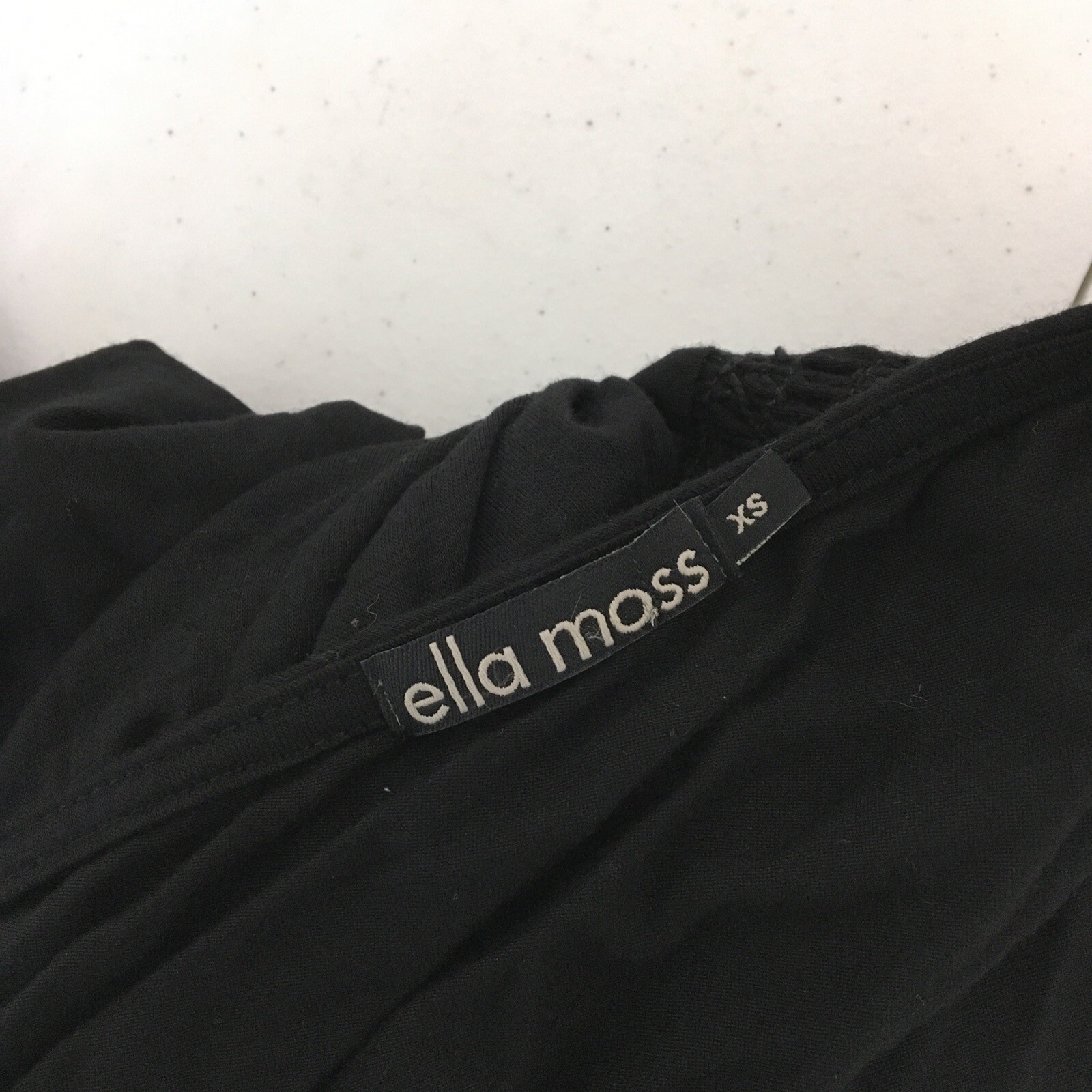 Ella Moss Crossover Braided Knotted Strap Black A-Line Fit Flare Summer Dress XS