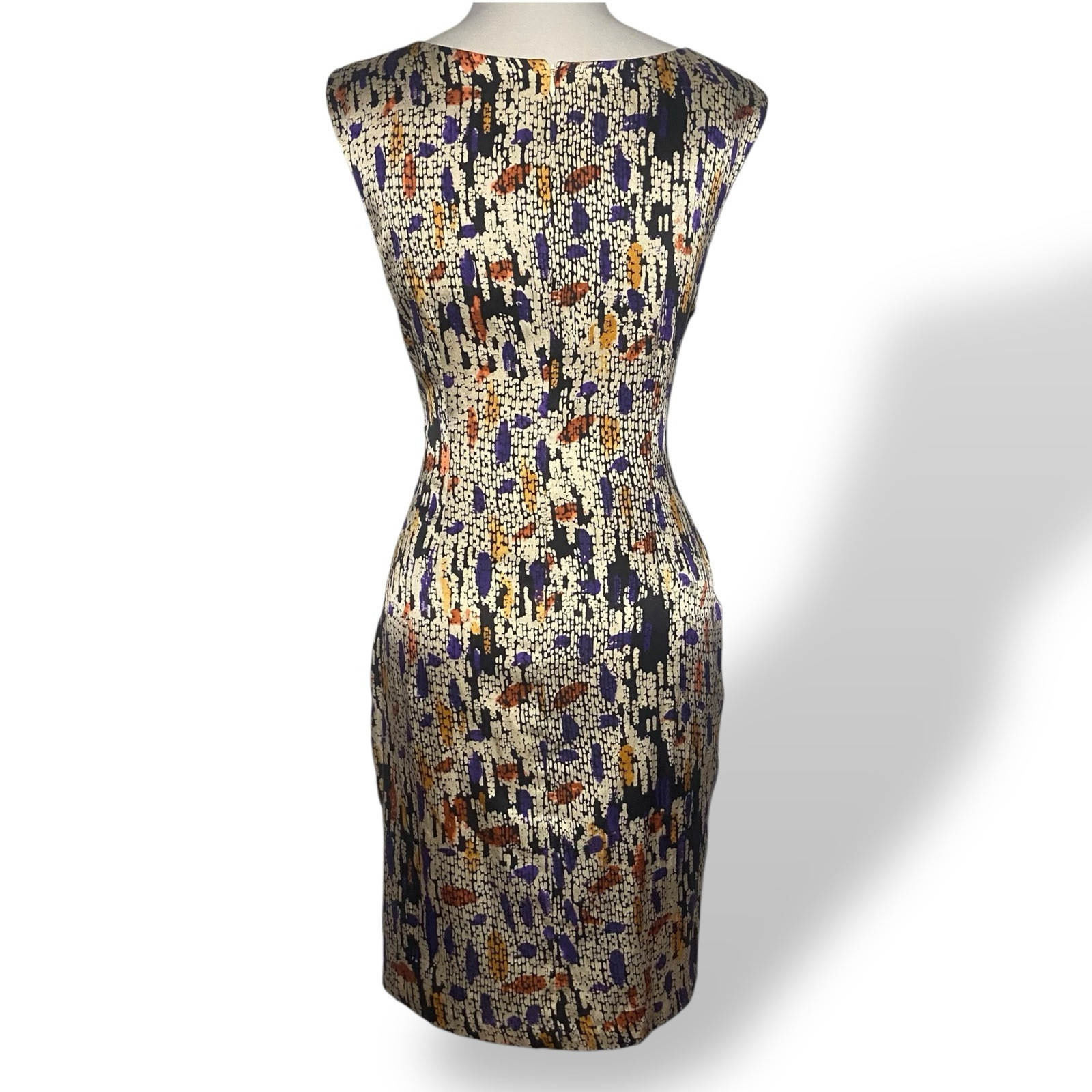 Cynthia Steffe Dress Women Size 8 Silk Cotton Multicolor Sleeveless