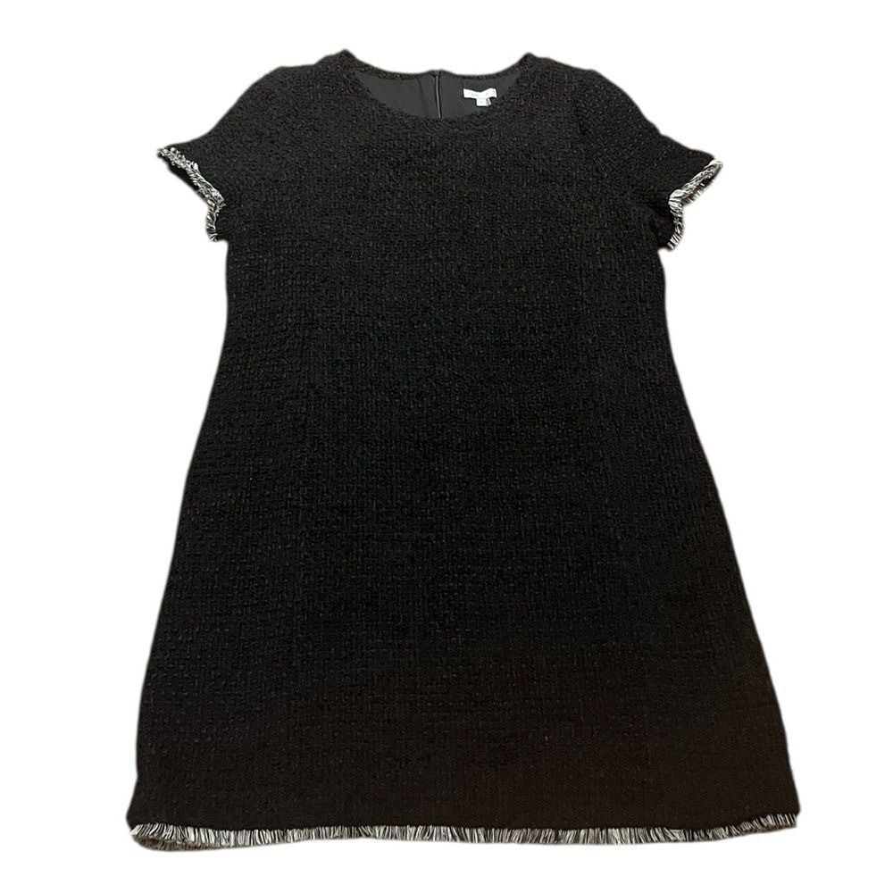 Tyler Boe Black Mini Dress with Black And White Trim, Size 12, NWT
