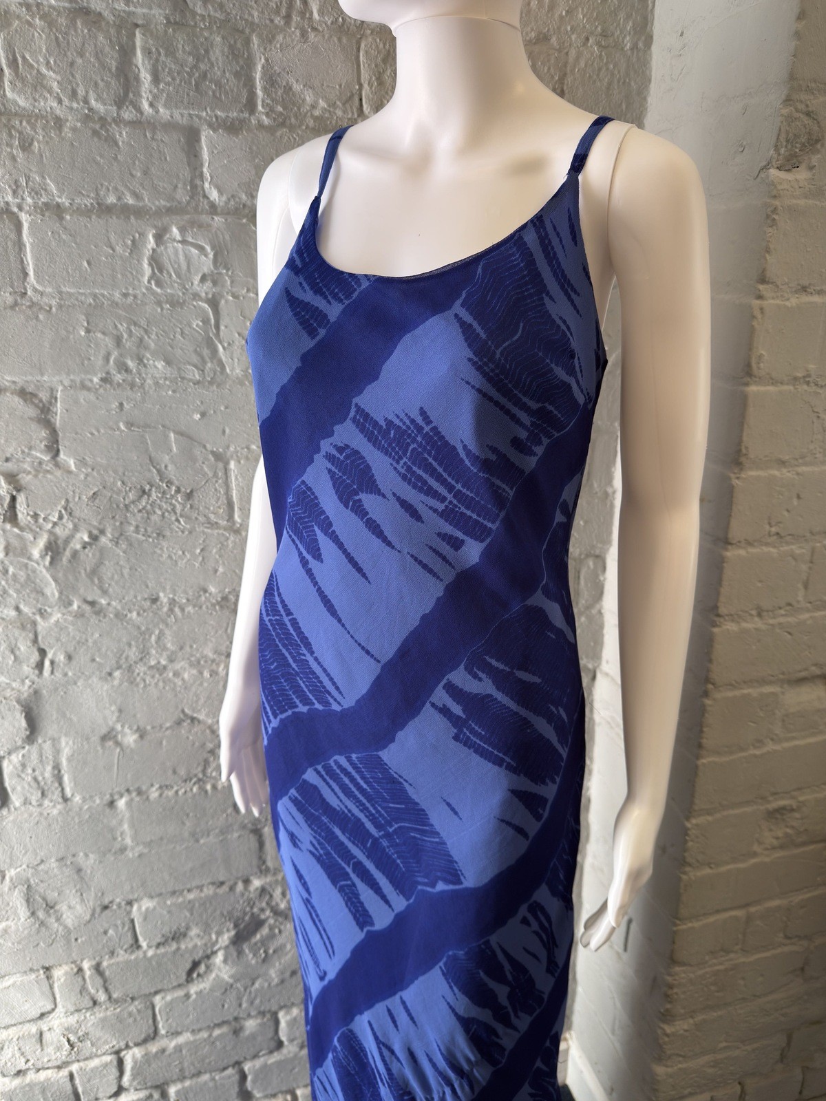Dalmys Blue Patterned Maxi Dress
