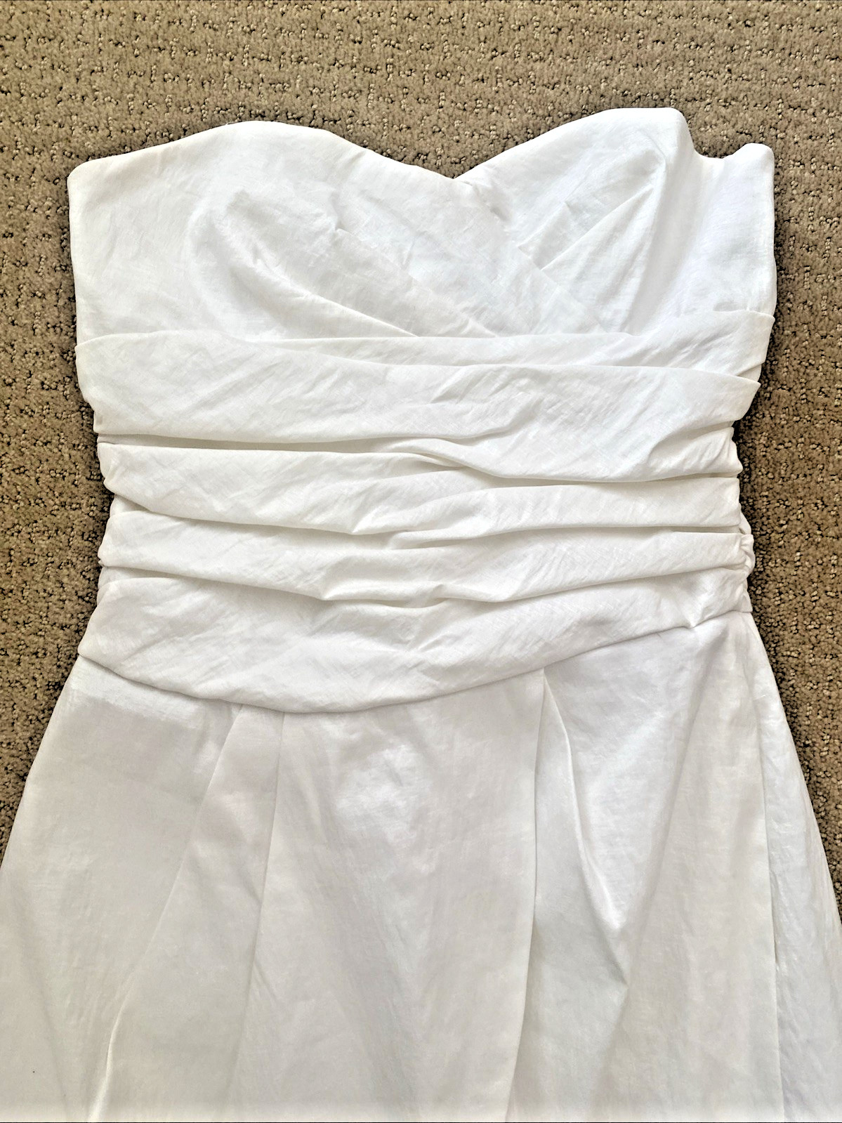 VTG 80s 90s Jessica McClintock White Prom HOCO Dress Bubble Hem Sz 10
