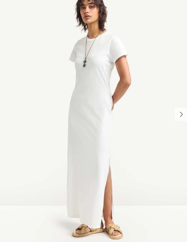 Coast Shirt Dress – White Cotton Jersey-Relaxed yet refined, the Coast Shirt .