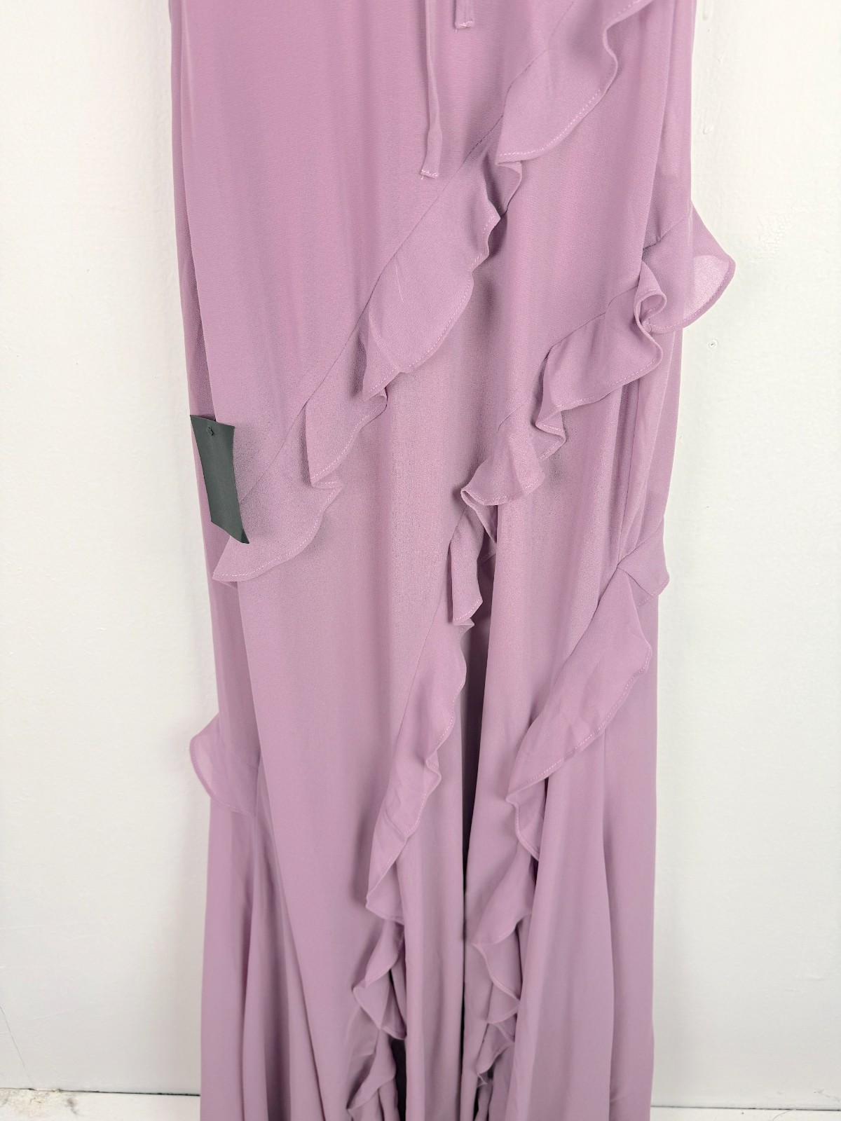 NWT Lulus Fancy Sweetness Lavender Ruffled Lace-Up Sleeveless Maxi Dress XXS
