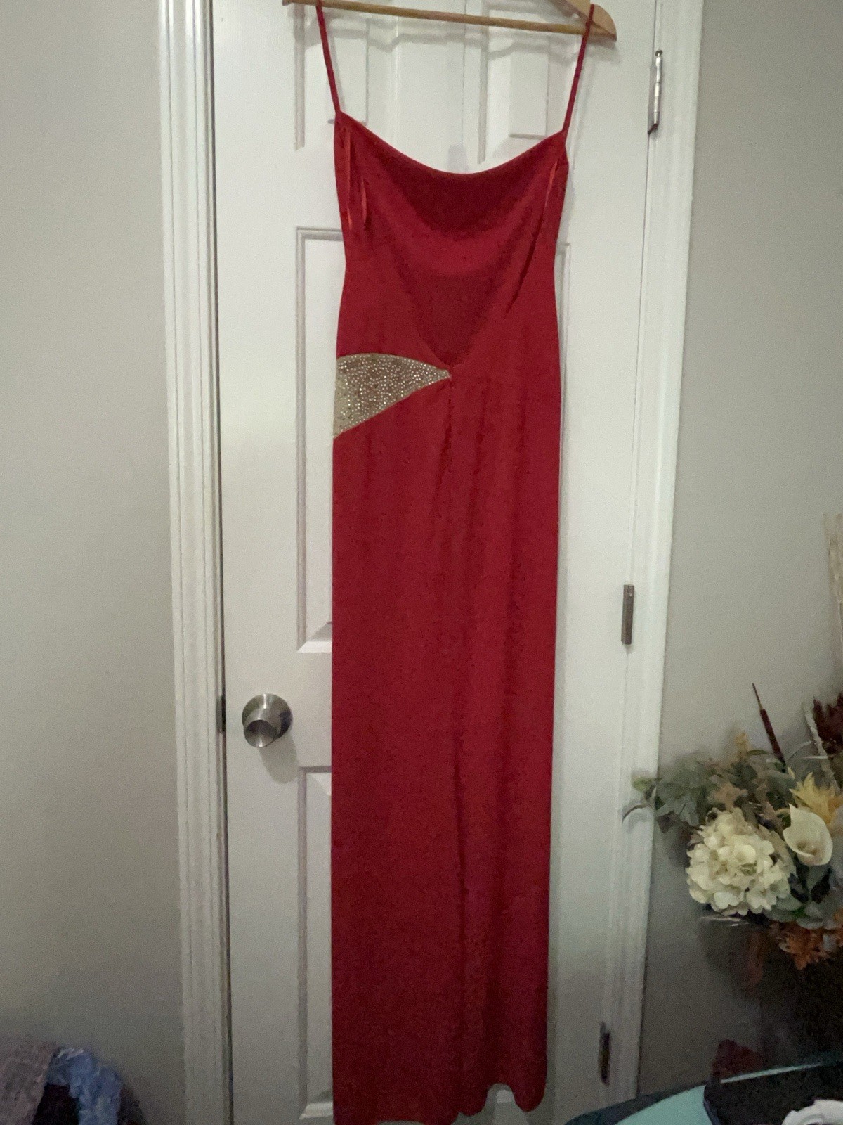 Jovani Rhinestone Cutout Formal Gown Size 8 Used – Good Condition See Photos