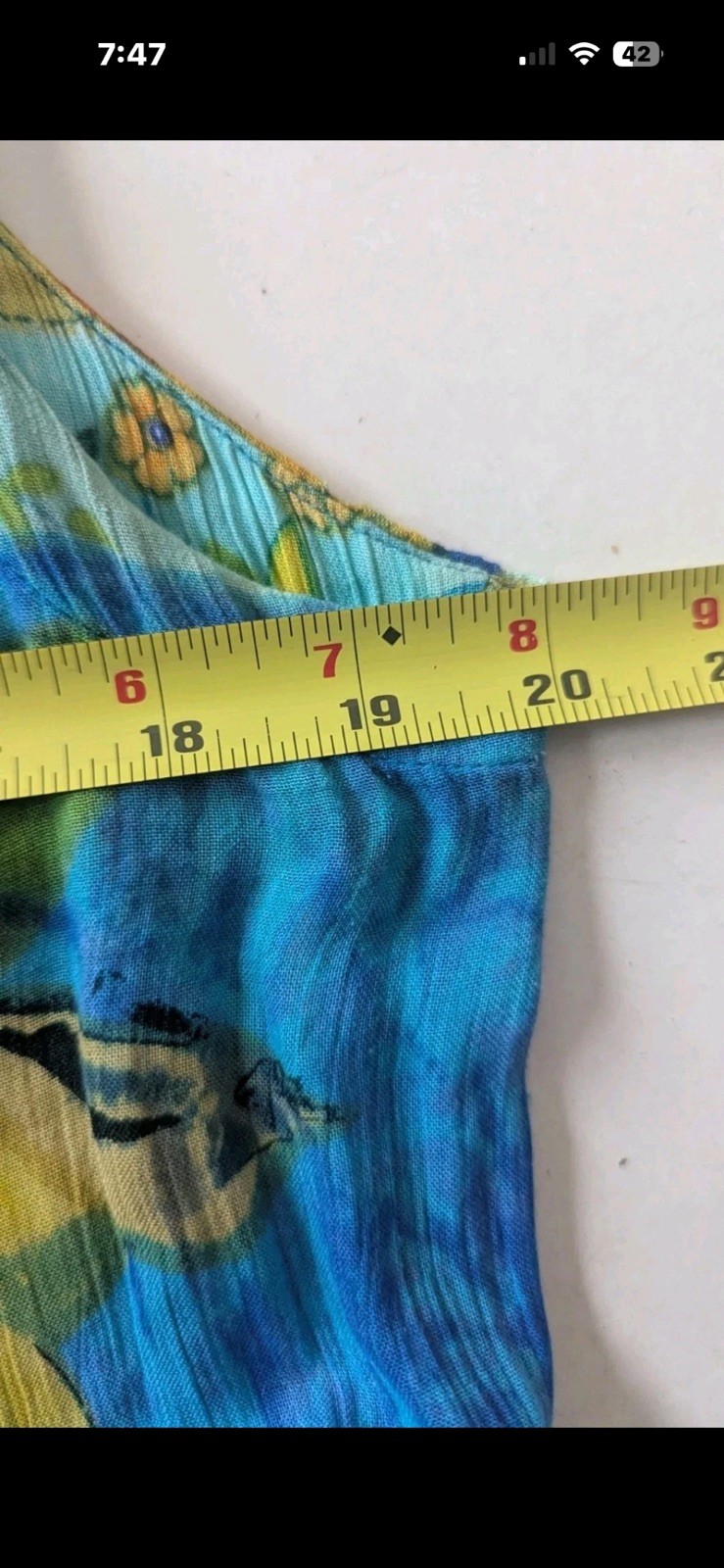 LIGHTWEIGHT Bila Maxi Dress BREATHABLE Large Blue Green Floral MUUMUU RAYON