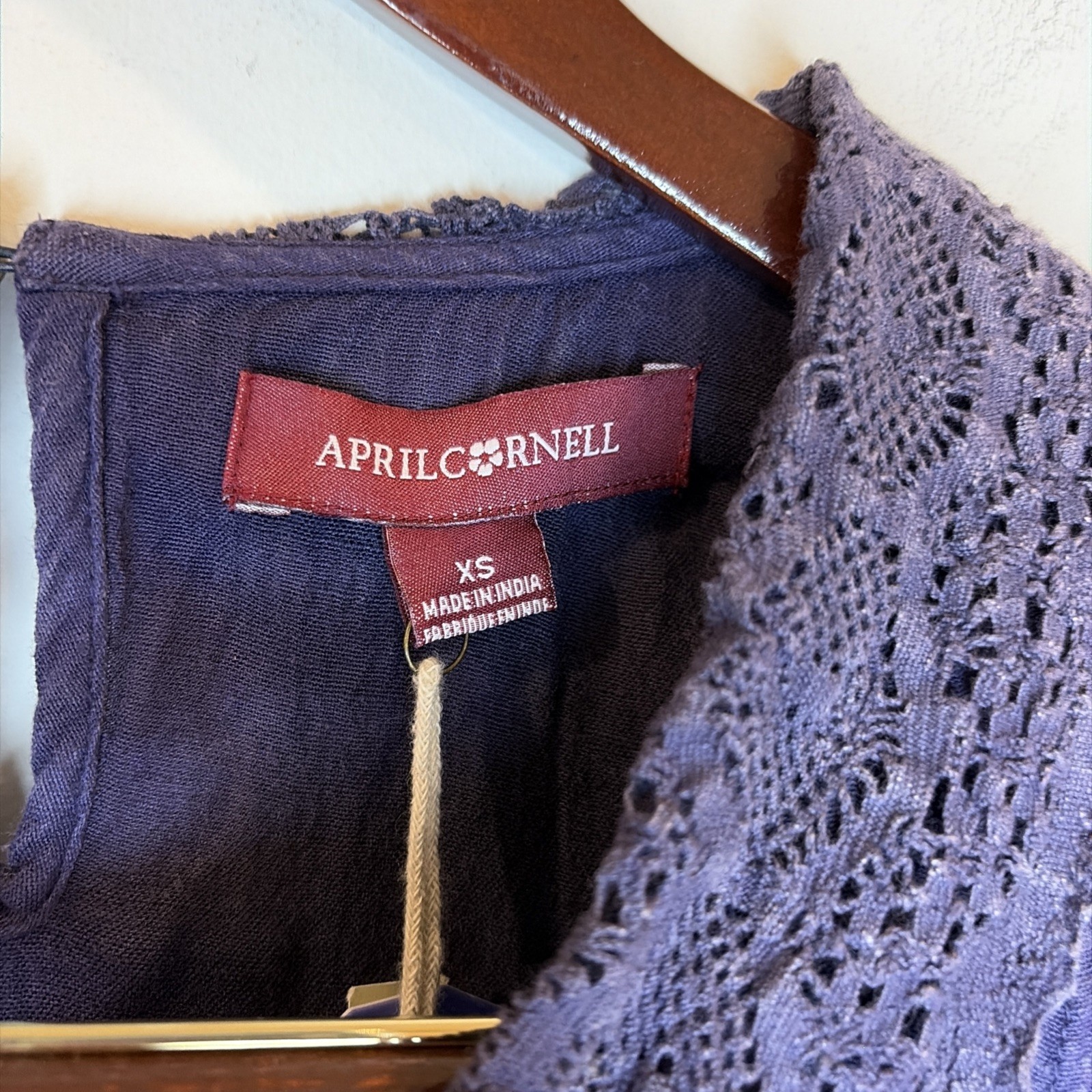 NWT April Cornell Library Dropwaist Dress Sz XS Dark Academia Cottagecore Boho