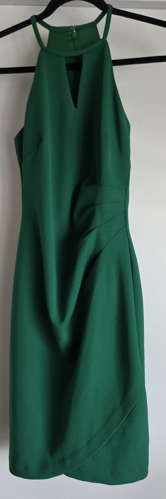 Guess Sleeveless Dress Size 0 Green Solid Bodycon Mini Sheath Shift Gown