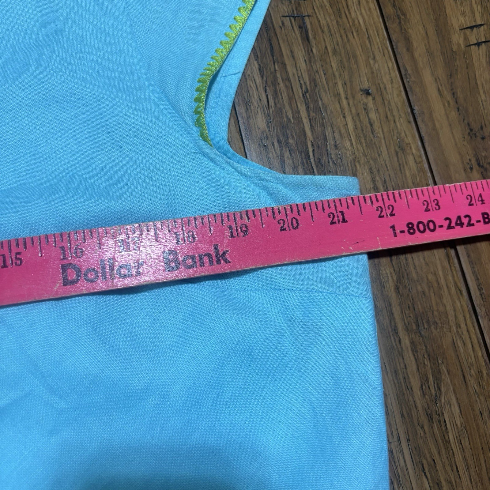 Paraphrase Womens 16 Teal Cap Sleeve Linen Shift Sheath Lined Dress EUC