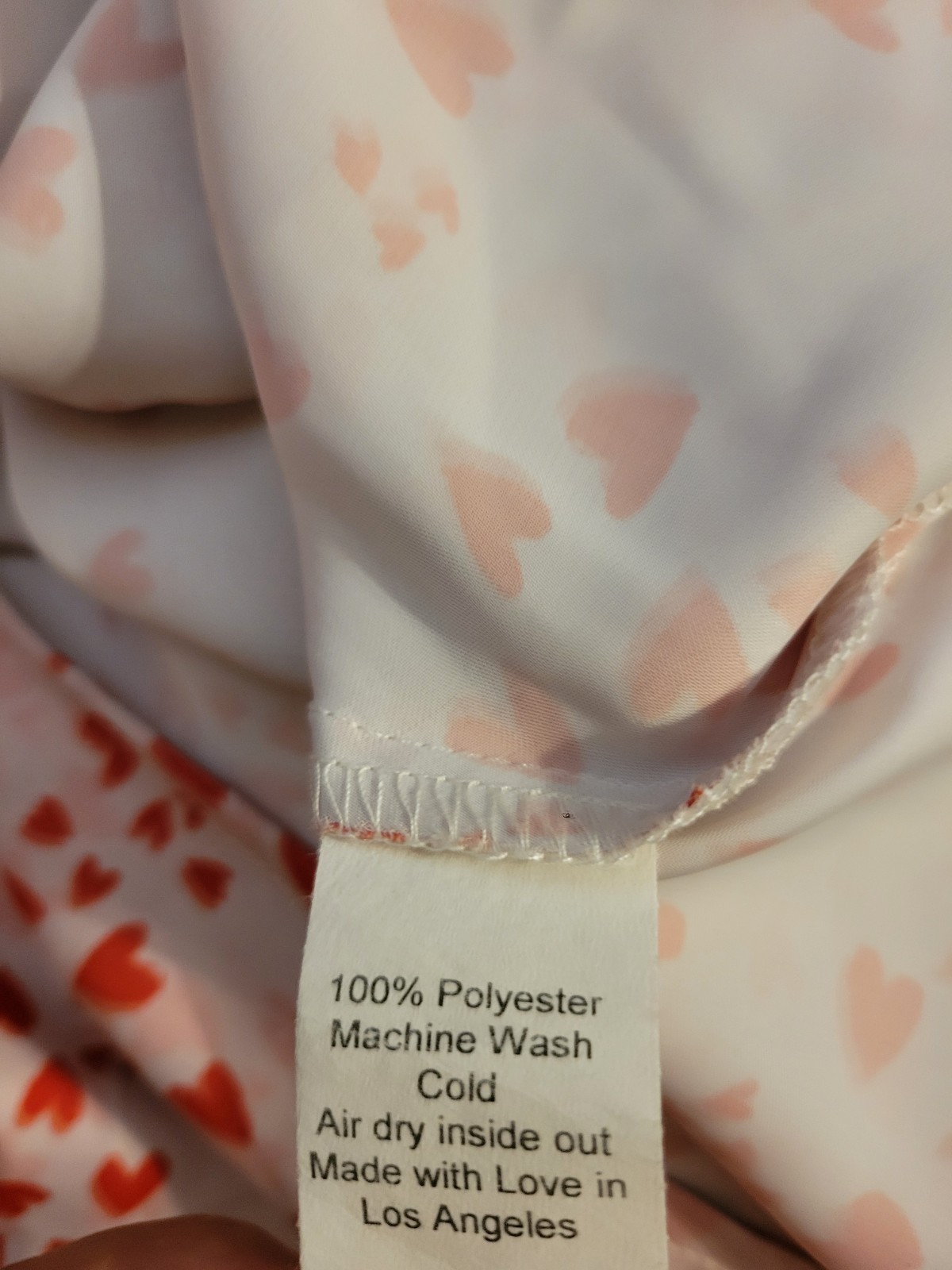 RESA Mini Slip Dress NWT Medium Pink Heart Print Sleeveless V Neck