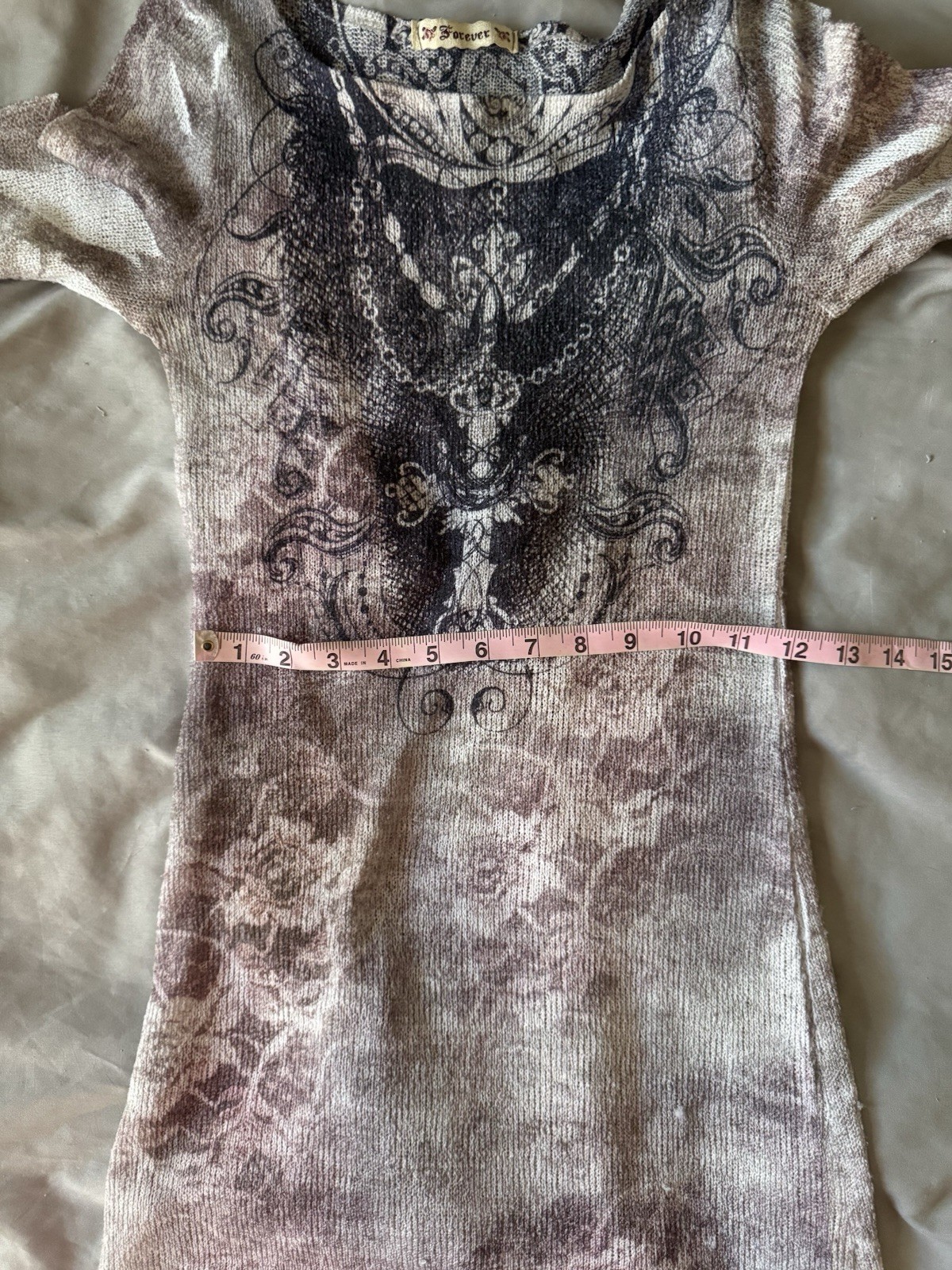Forever 21 TRUE vintage y2k bell sleeve minidress XS S dress ed hardy affliction
