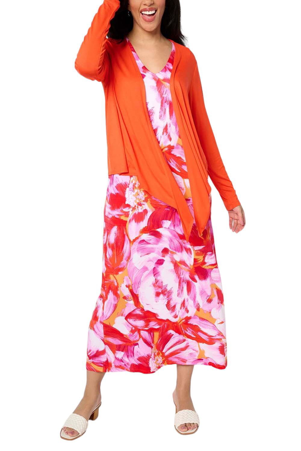Belle by Kim Gravel Better Together Dress & Shrug Set Garden Gala