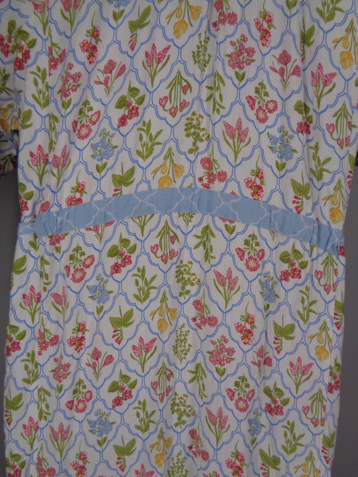 Cactus Pearl Floral Button Maxi Dress Size Medium Tie Sleeve Boho Cottagecore