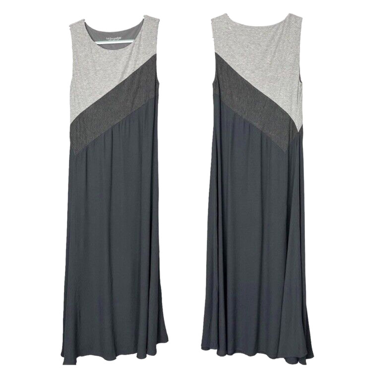 Soft Surroundings Women’s Size M Gray Jersey Knit Sleeveless Long Dress Stretch