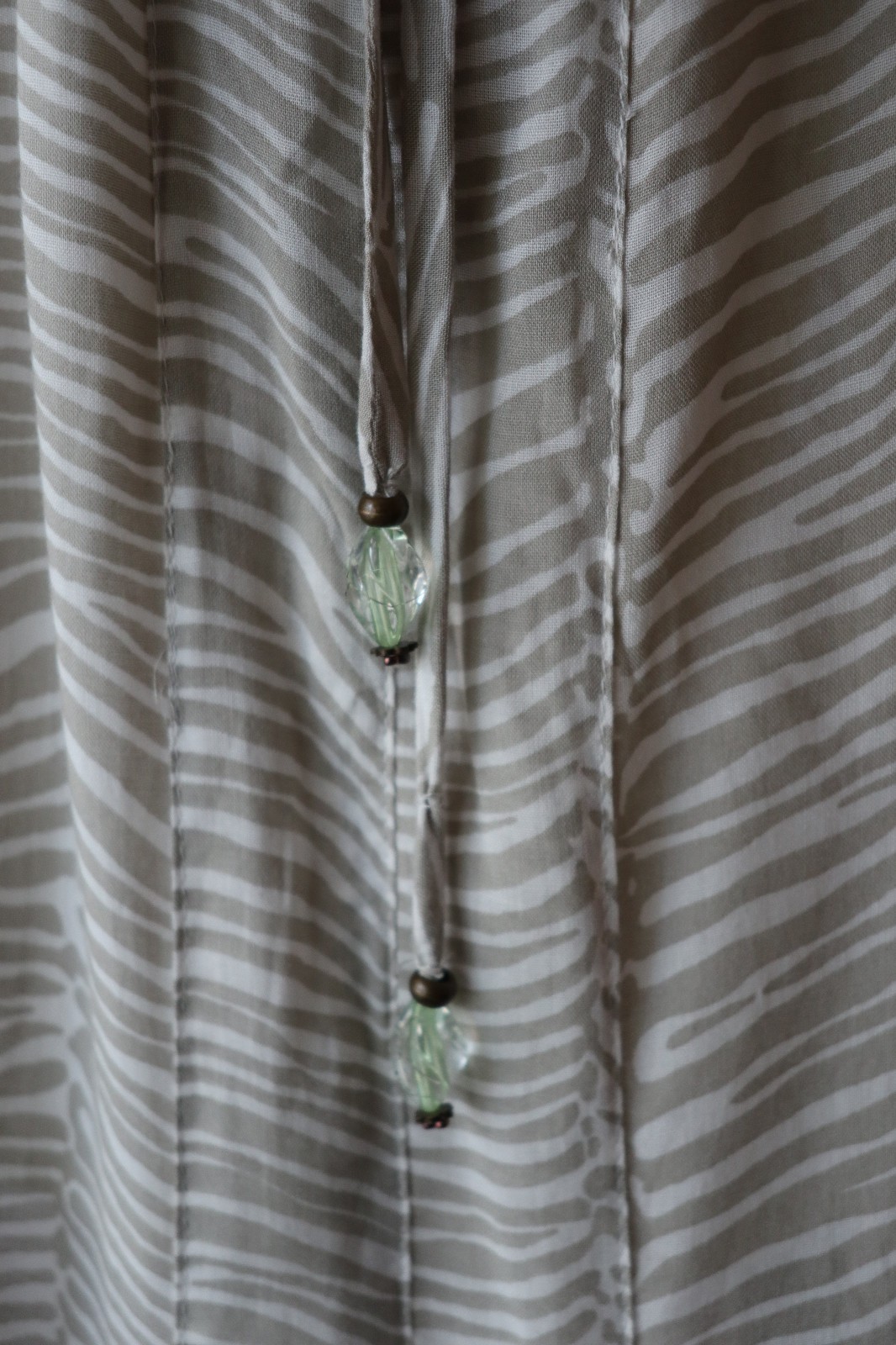 Pineapples Tan White Animal Print Buttoned Long Maxi Strappy Sundress Women M