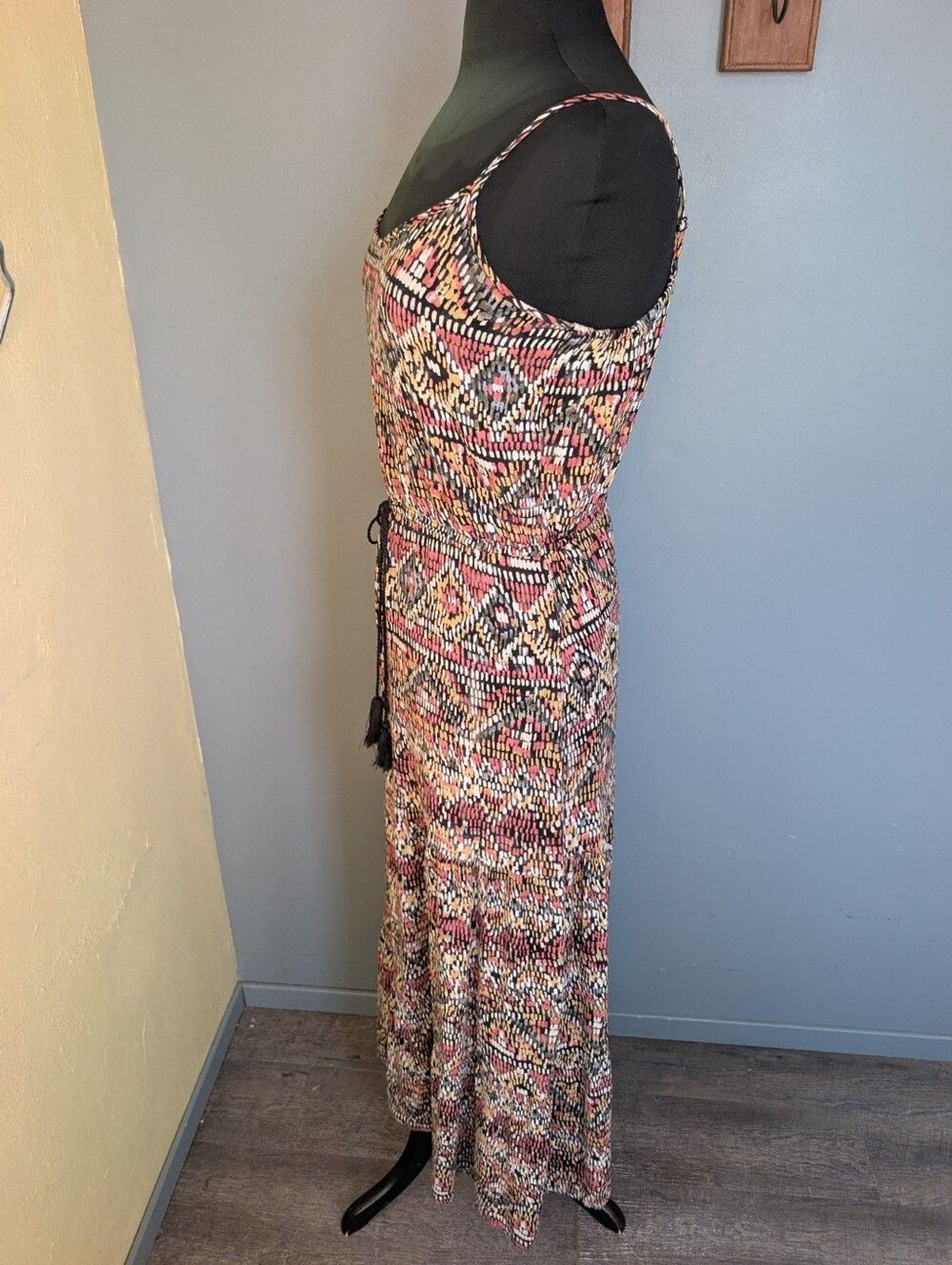 Lightweight Printed Pink Multi-Color Sleeveless Maxi Dress