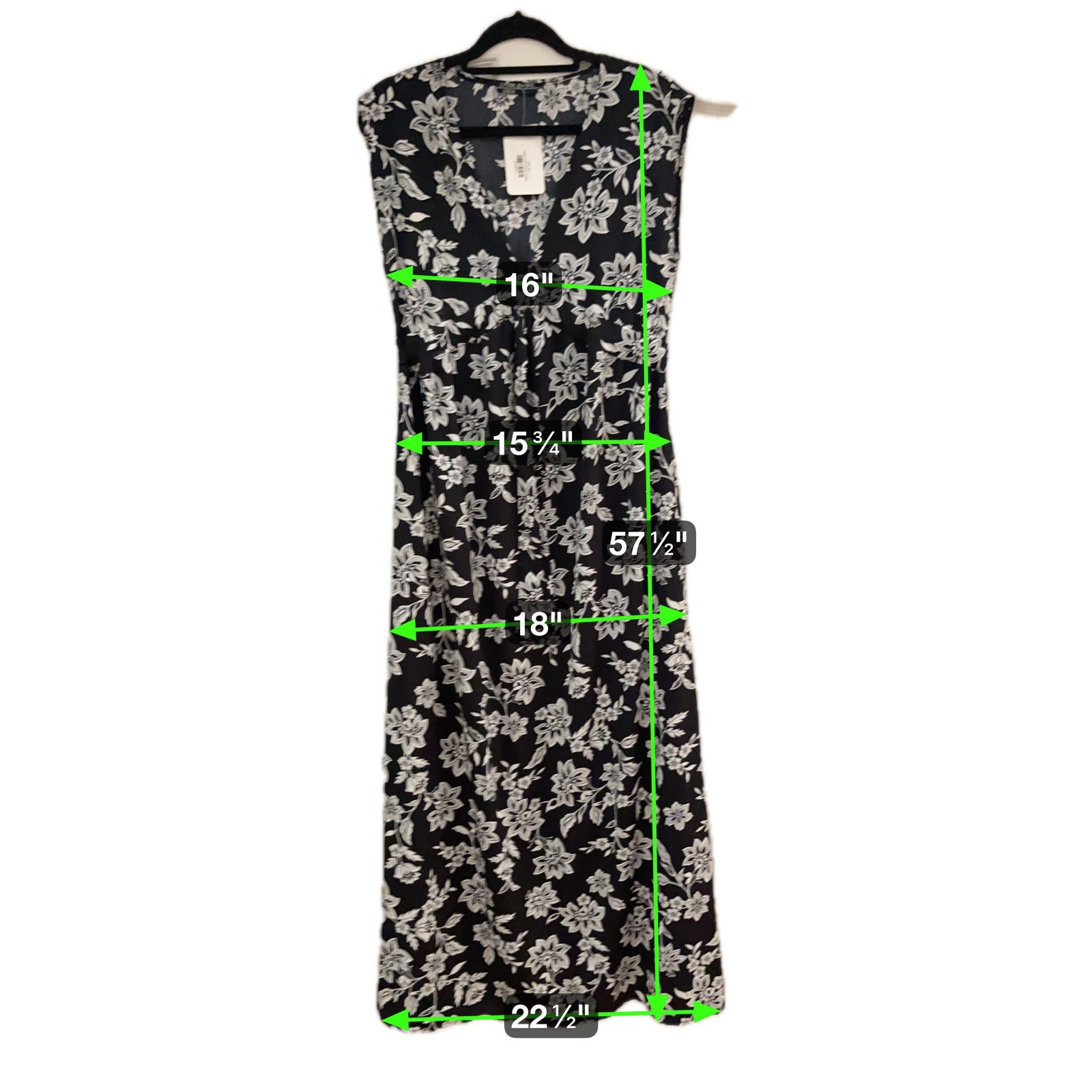 Shop Basic USA Floral V-Neck Maxi Dress – Women’s Large – NWOT