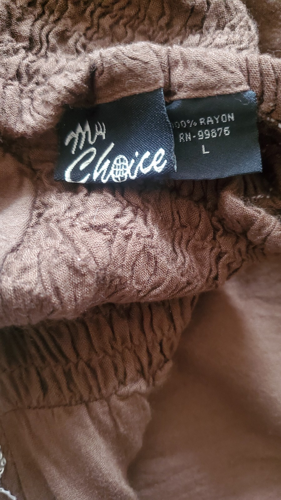 My Choice Size L Boho Embroidered 100% Rayon Halter Dress