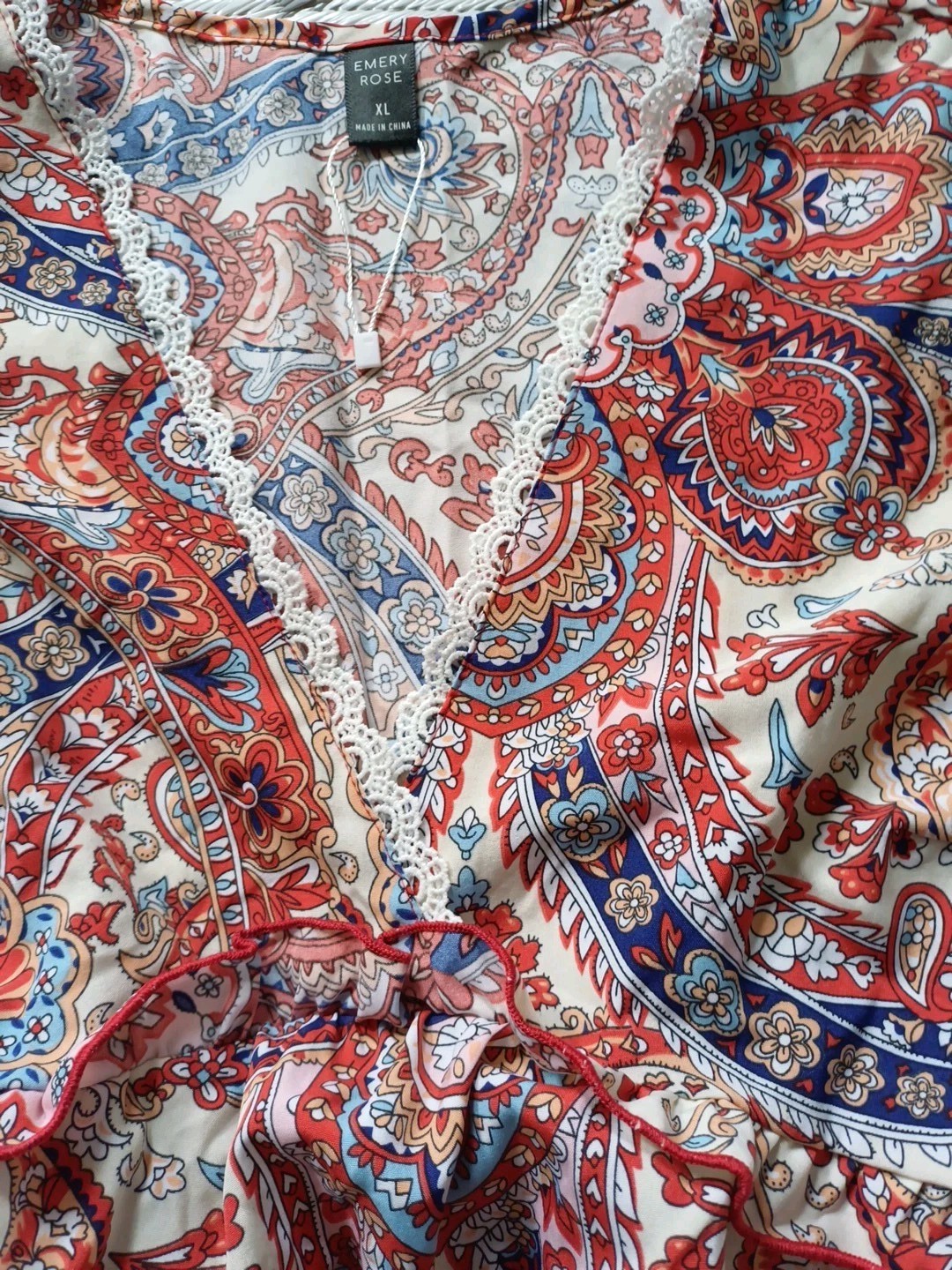 Pretty Boho Floral Paisley Print Floaty summer Dress 👗 Beach Holiday XL 14 16