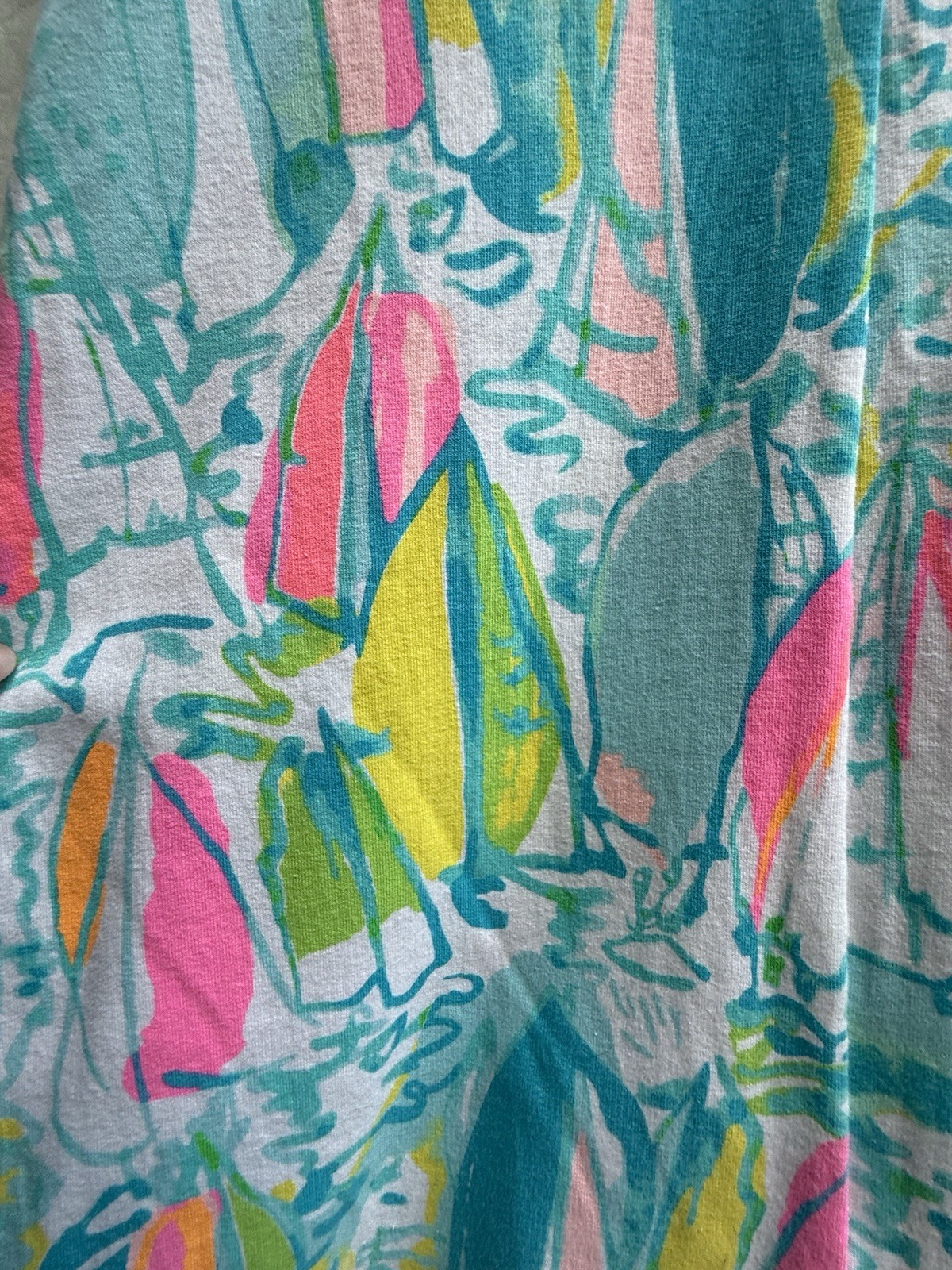 Lilly Pulitzer Harper Shift Dress XS Beach & Bae Sailboat French Terry Embellish