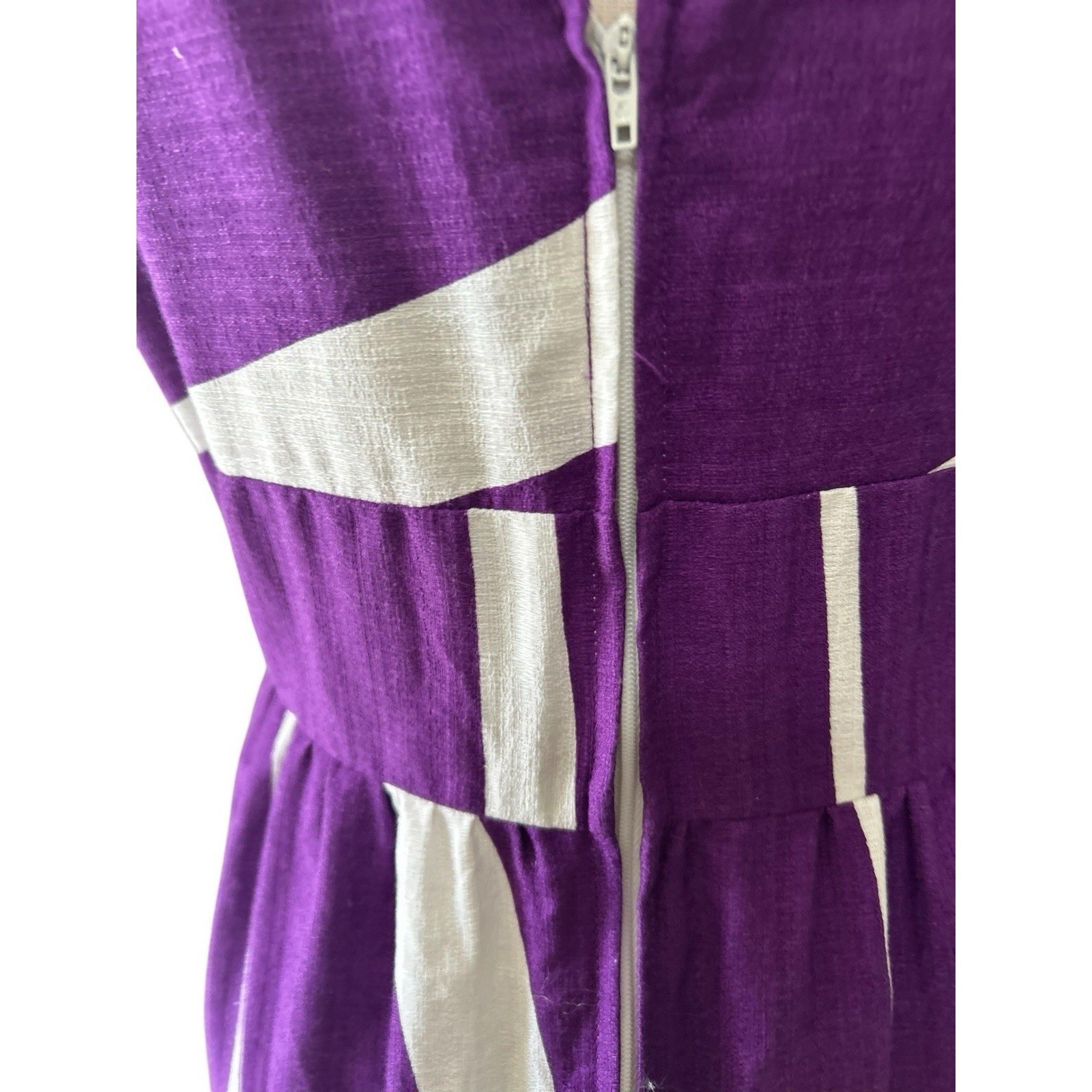 1960’s 70’s Malihini Hawaii Cotton Barkcloth Maxi Summer Dress Size 6 Aloha