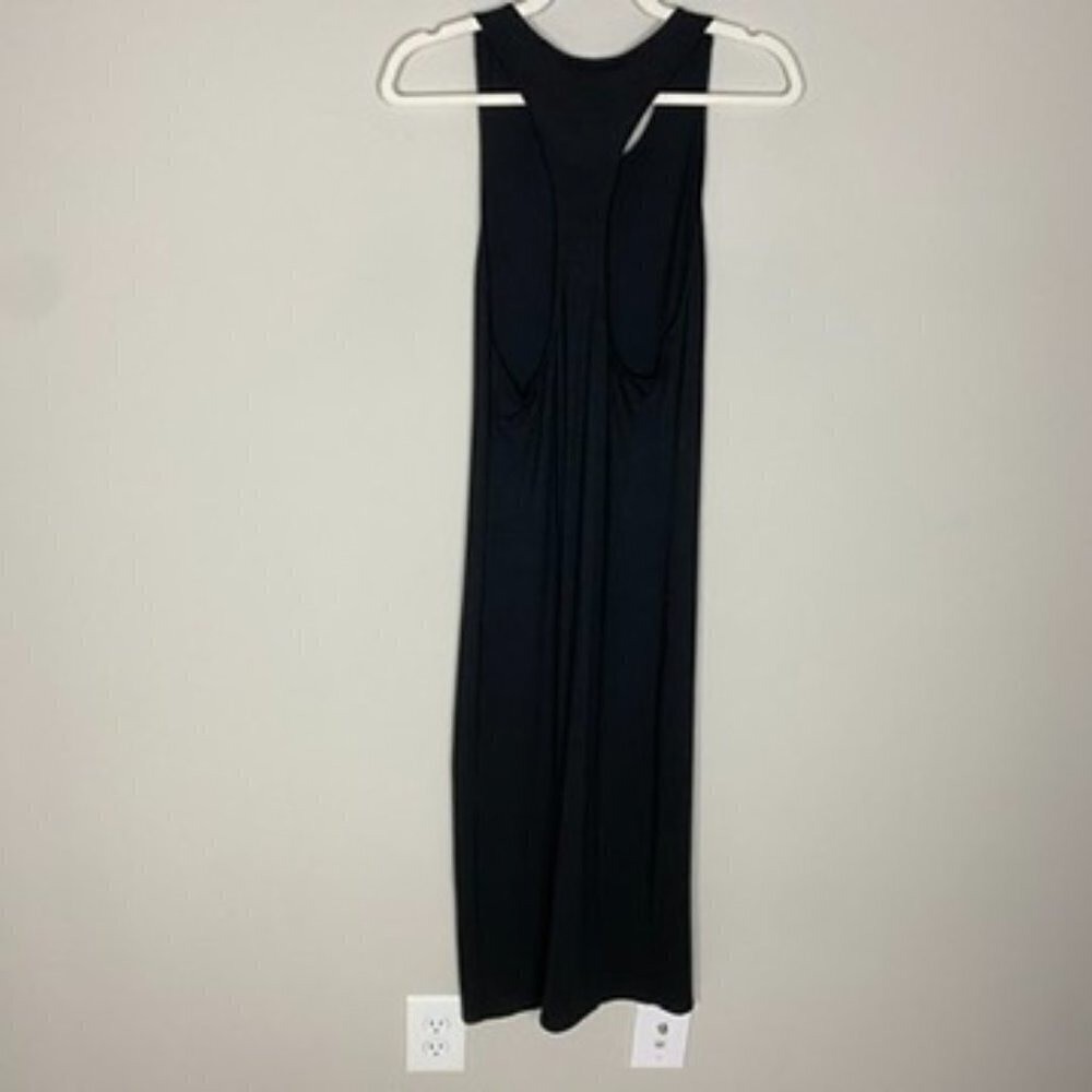 Wilfred Free Lightweight Knit Tank Sleeveless Midi Dress Womens Medium Black